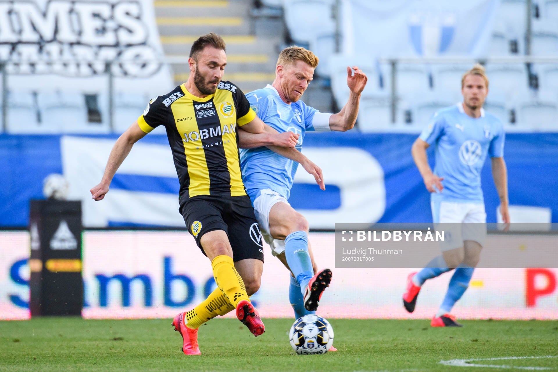 Hammarbys Muamer Tankovic och Malmö FFs Anders Christiansen