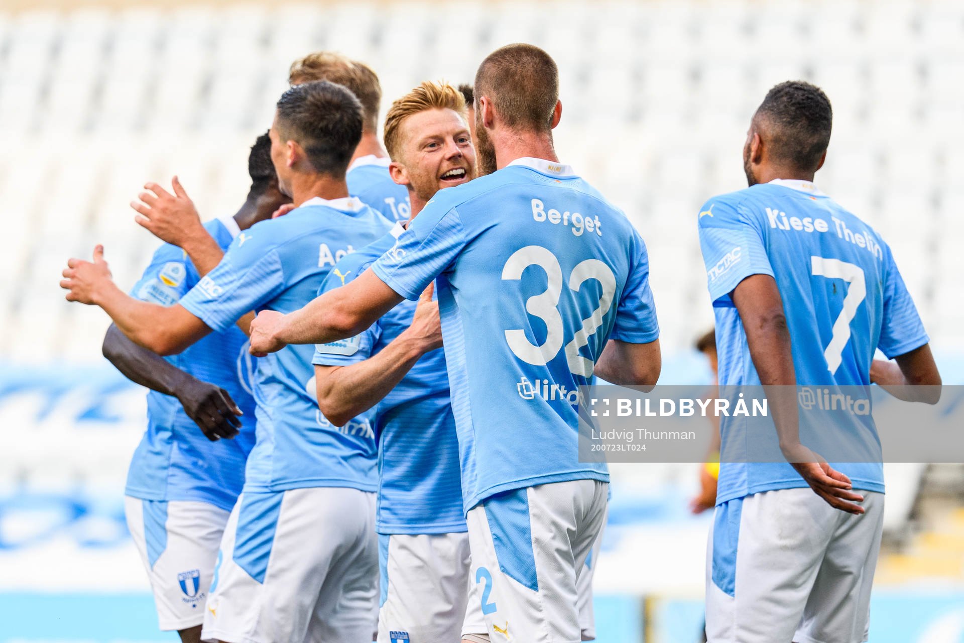 Malmö FFs Anders Christiansen jublar med Jo Inge Berget