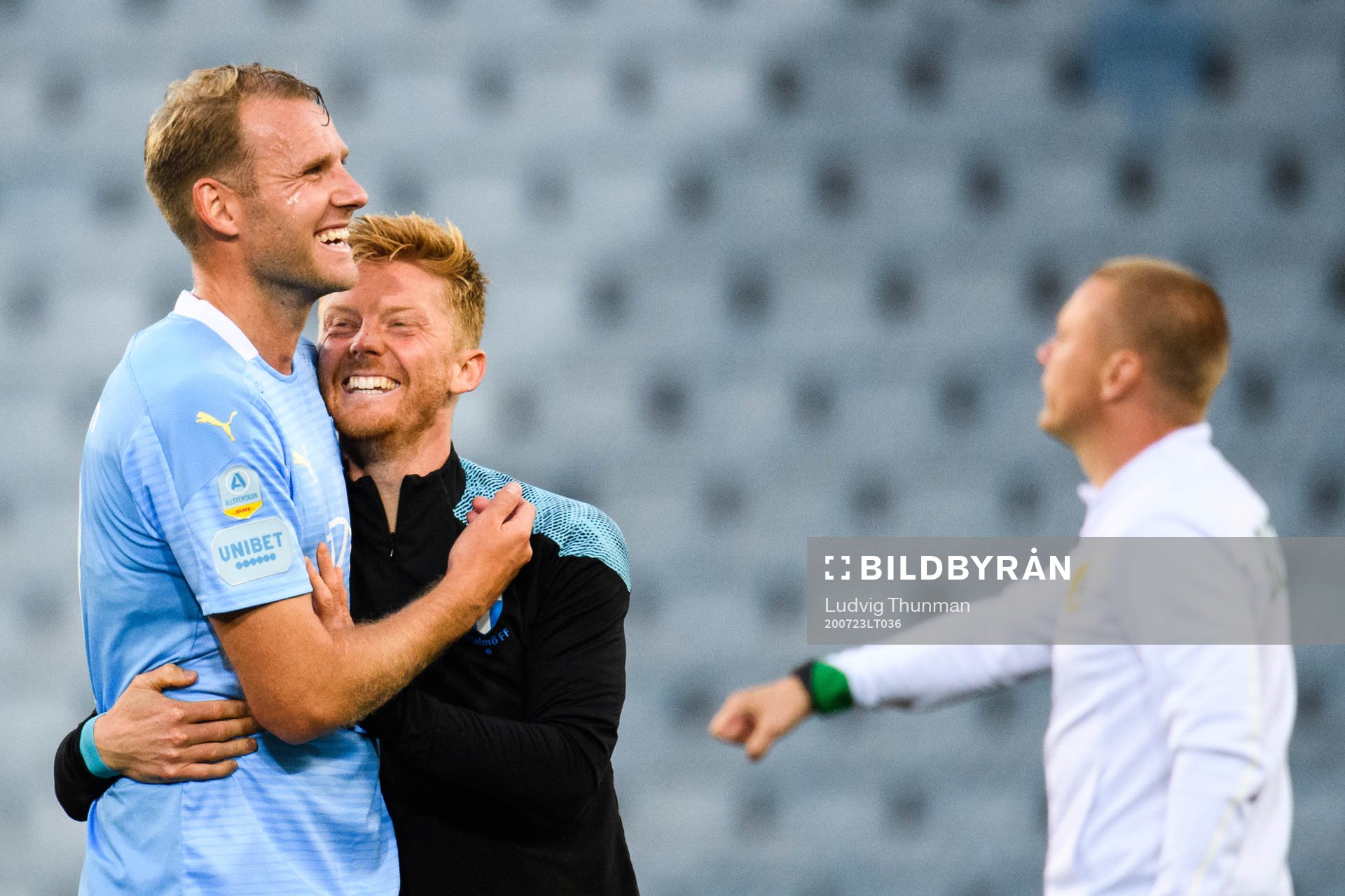 Malmö FFs Ola Toivonen och Anders Christiansen jublar
