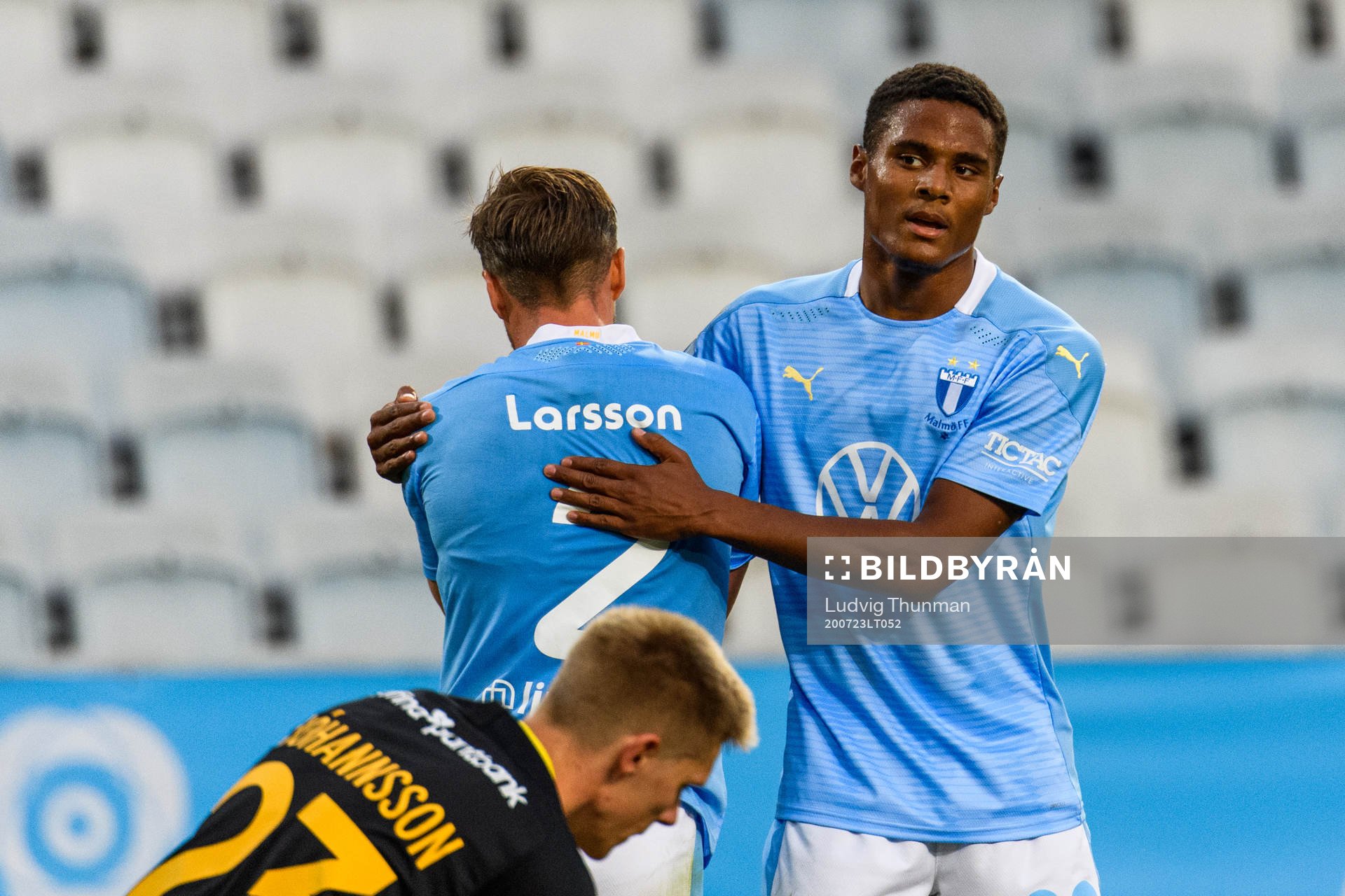 Malmö FFs Eric Larsson och Amin Sarr