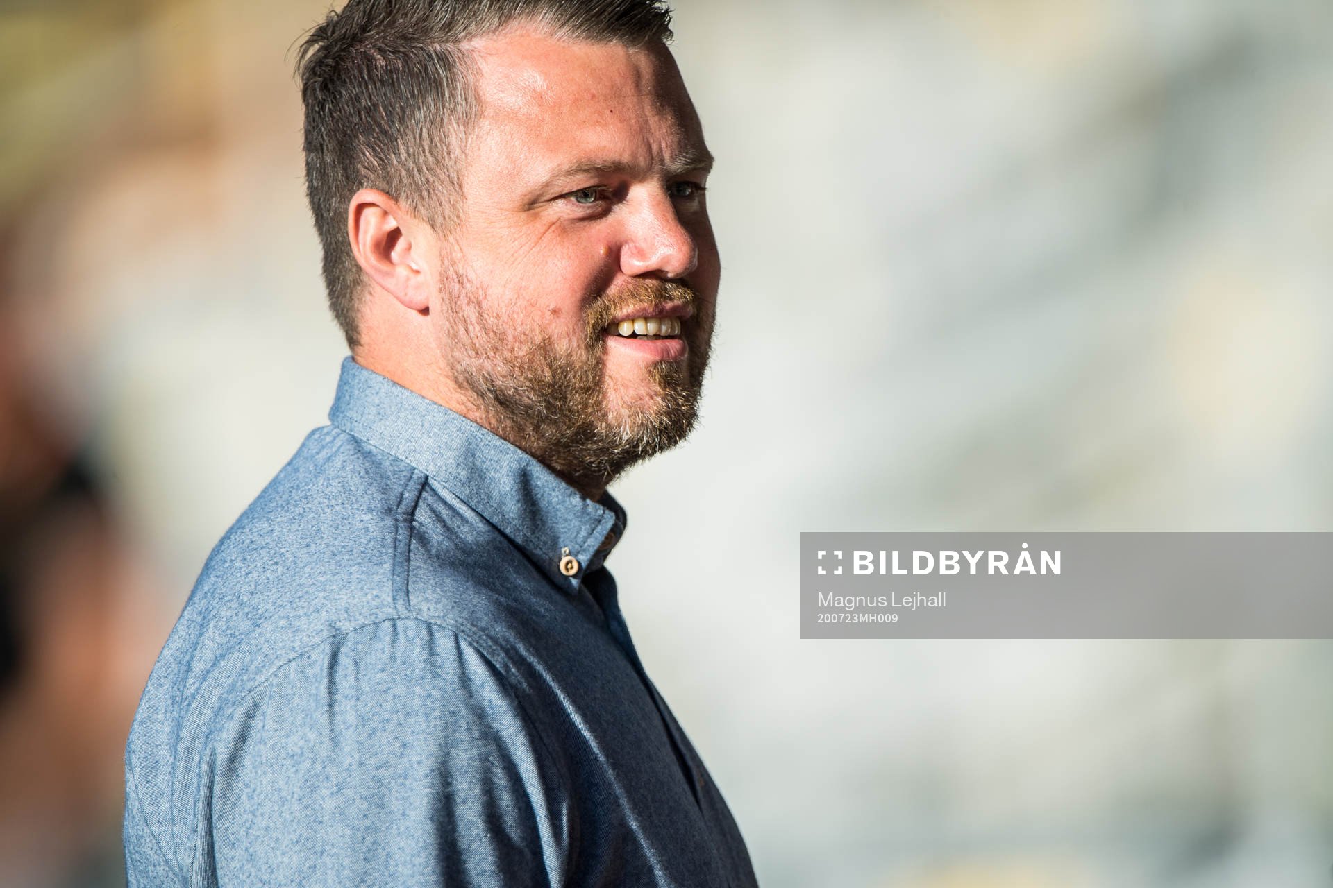 Elfsborgs manager Jimmy Thelin jublar