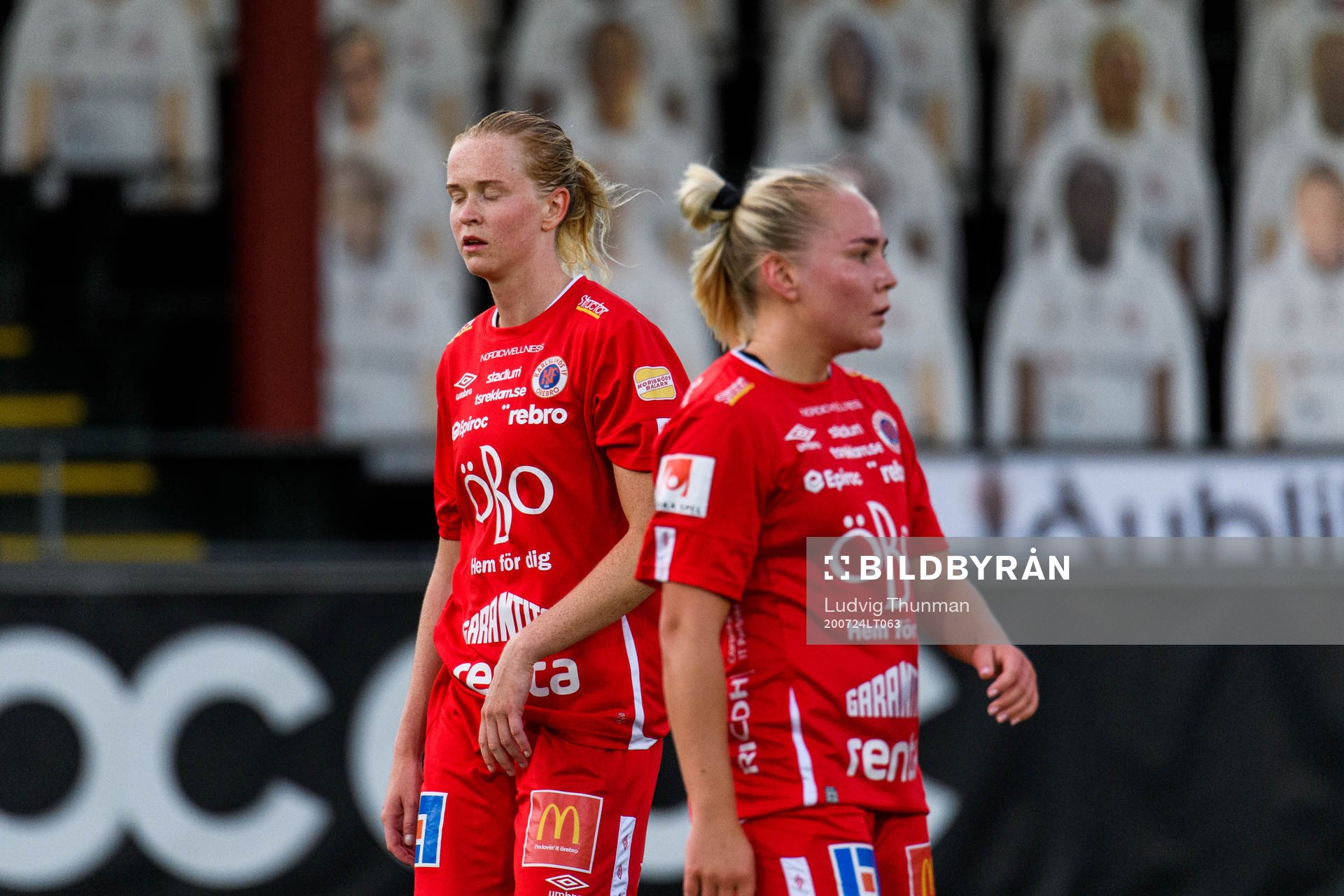 Örebros Ellen Karlsson, Emma Östlund och tränare Martin