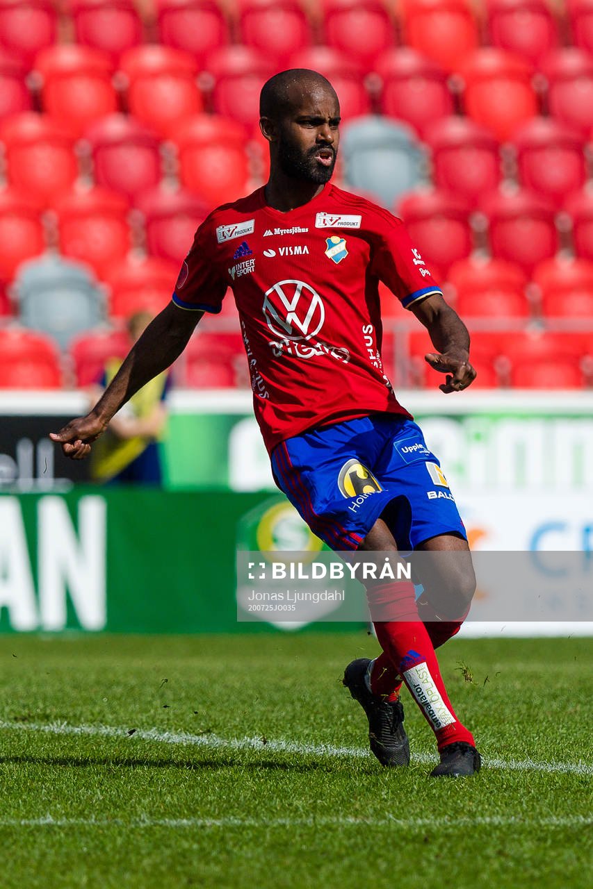Östers Ammar Ahmed under fotbollsmatchen i Superettan  mellan Öster och GIF Sundsvall den 25 juli 2020 i Växjö.