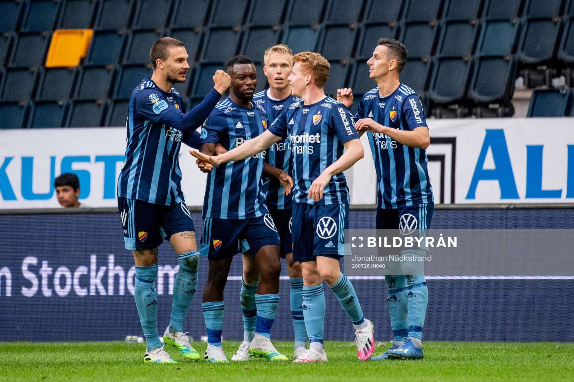 Djurgårdens spelare jublar