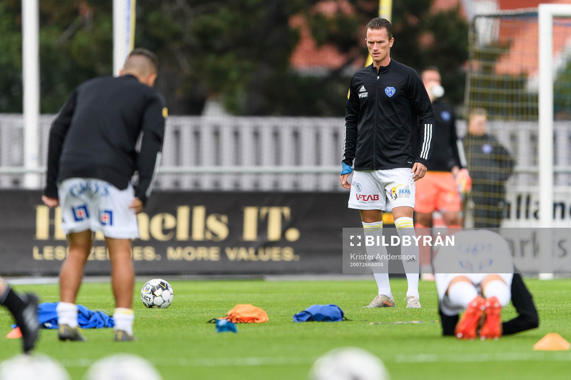 Falkenbergs Sander van Looy före fotbollsmatchen i