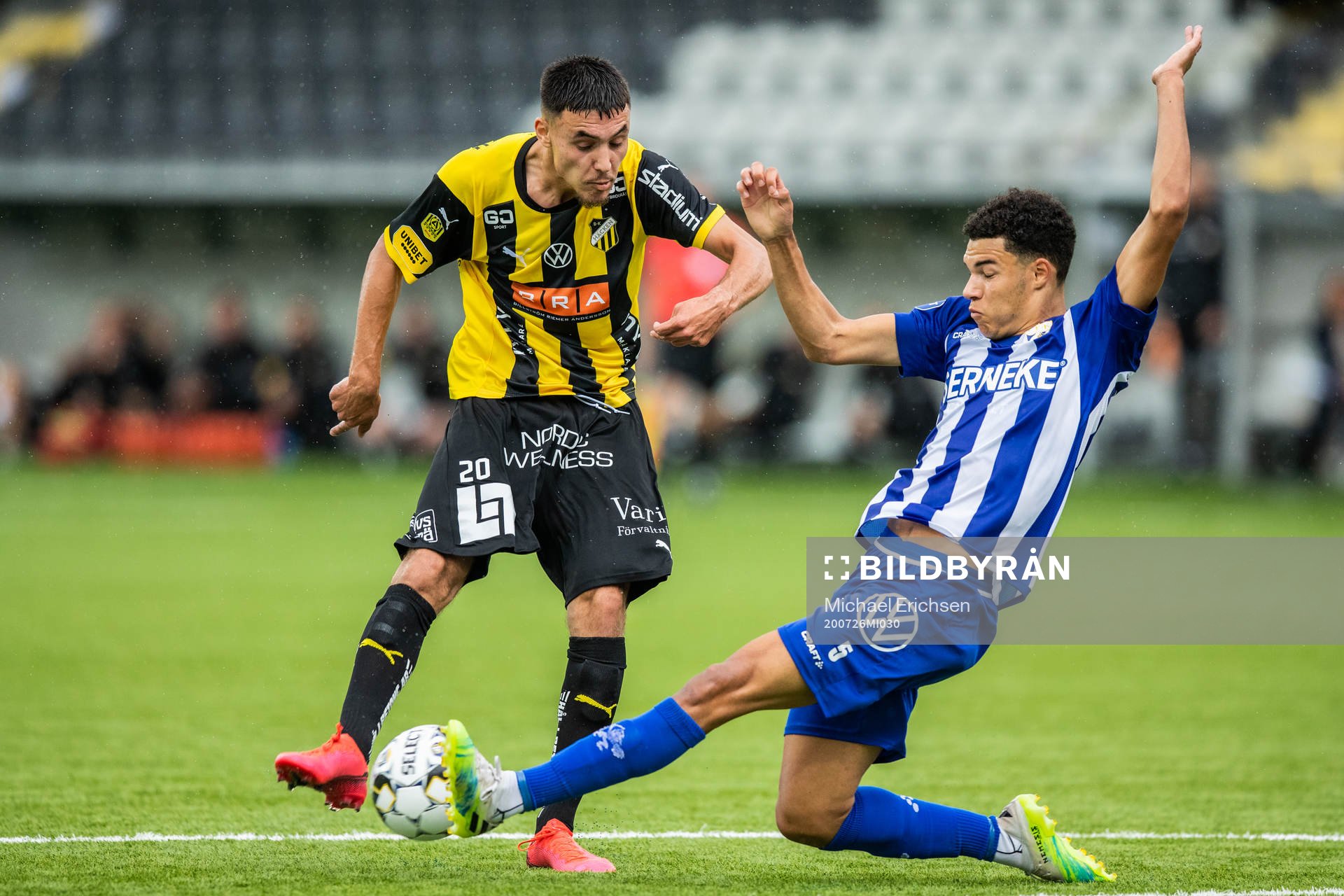 Häckens Ali Youssef och IFK Göteborgs Alexander Jallow