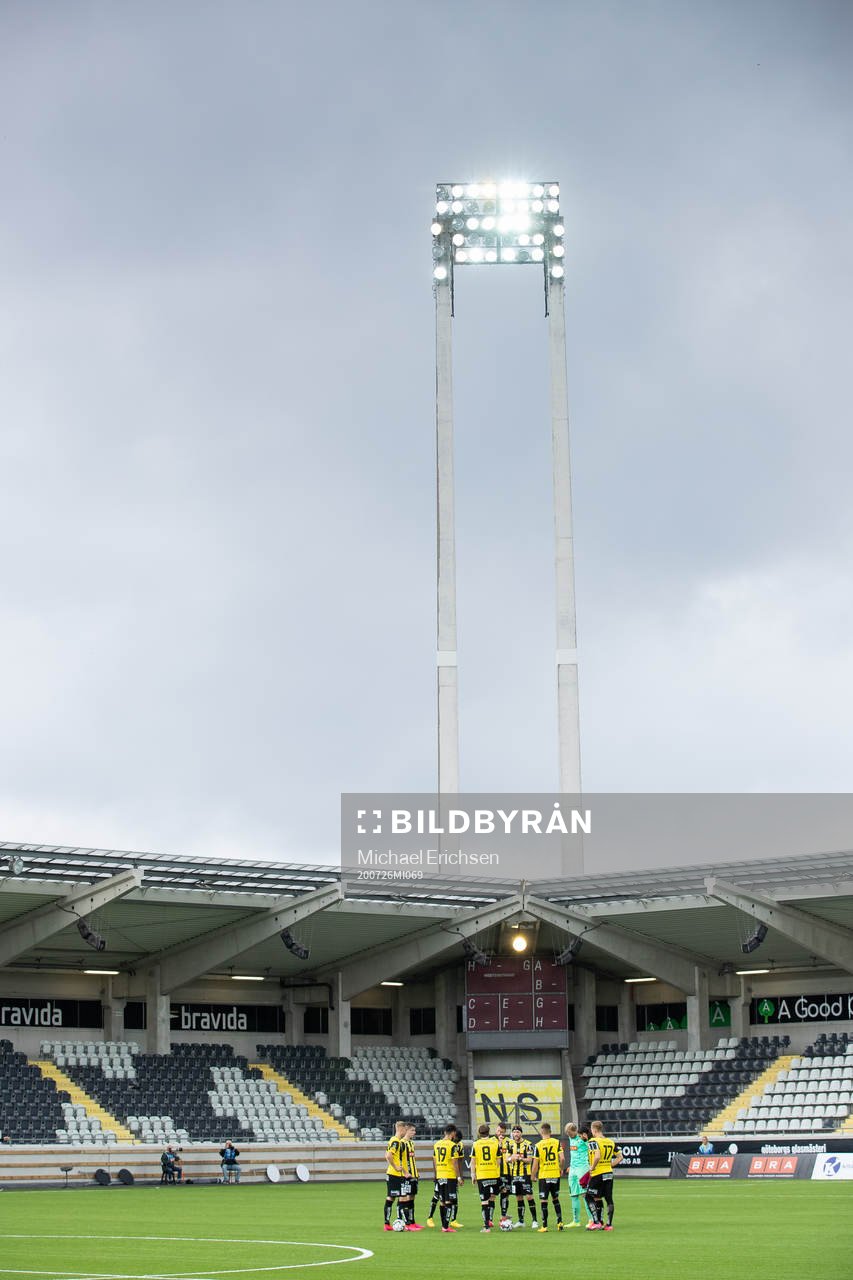 Häcken samlade innan fotbollsmatchen i Allsvenskan mellan