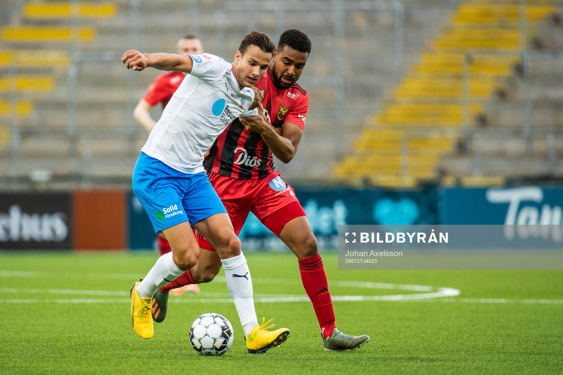 Helsingborgs Charlie Weberg i och Östersunds Noah Sonko