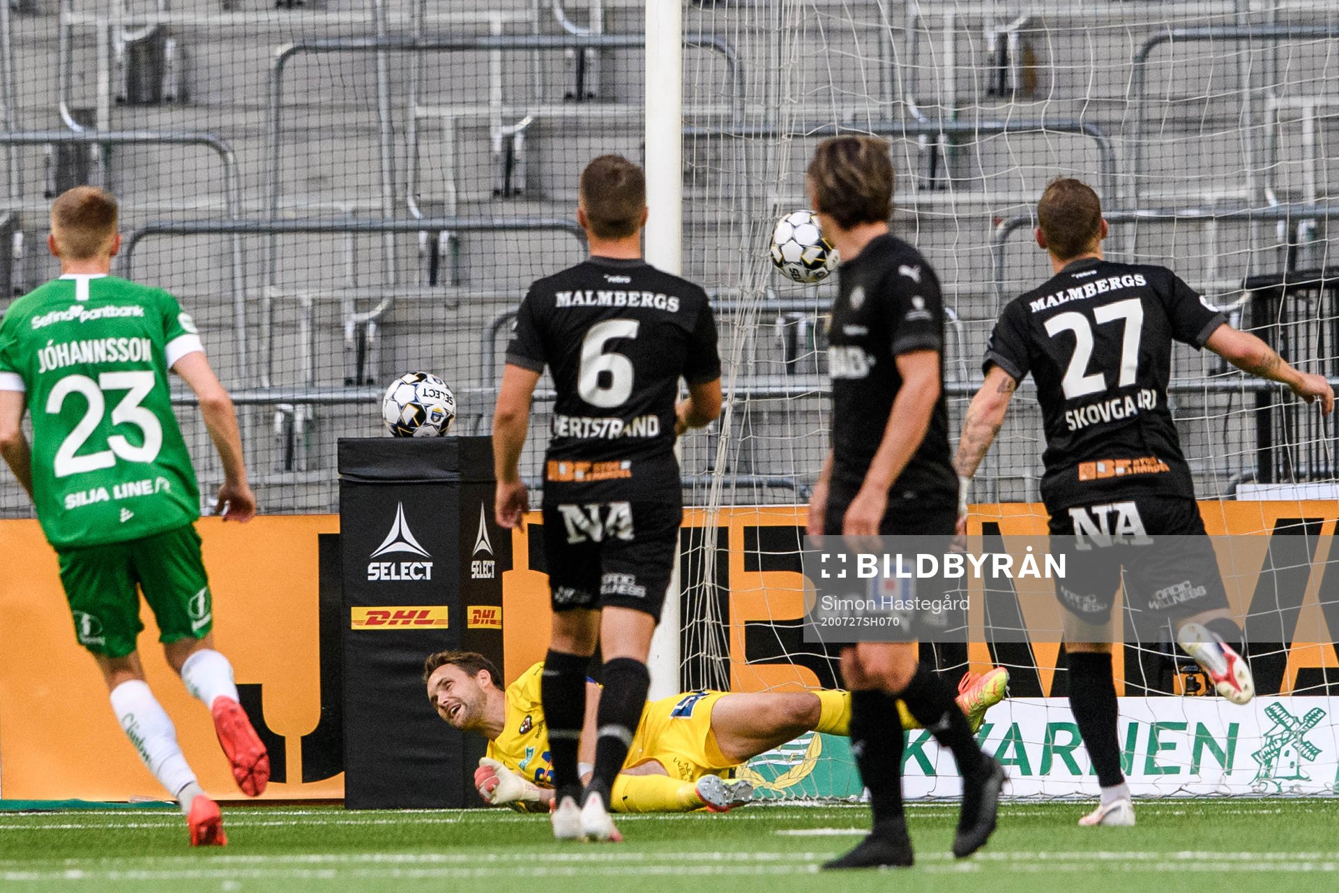 Hammarbys Abdul Khalili , ej i bild, gör 3-0 bakom