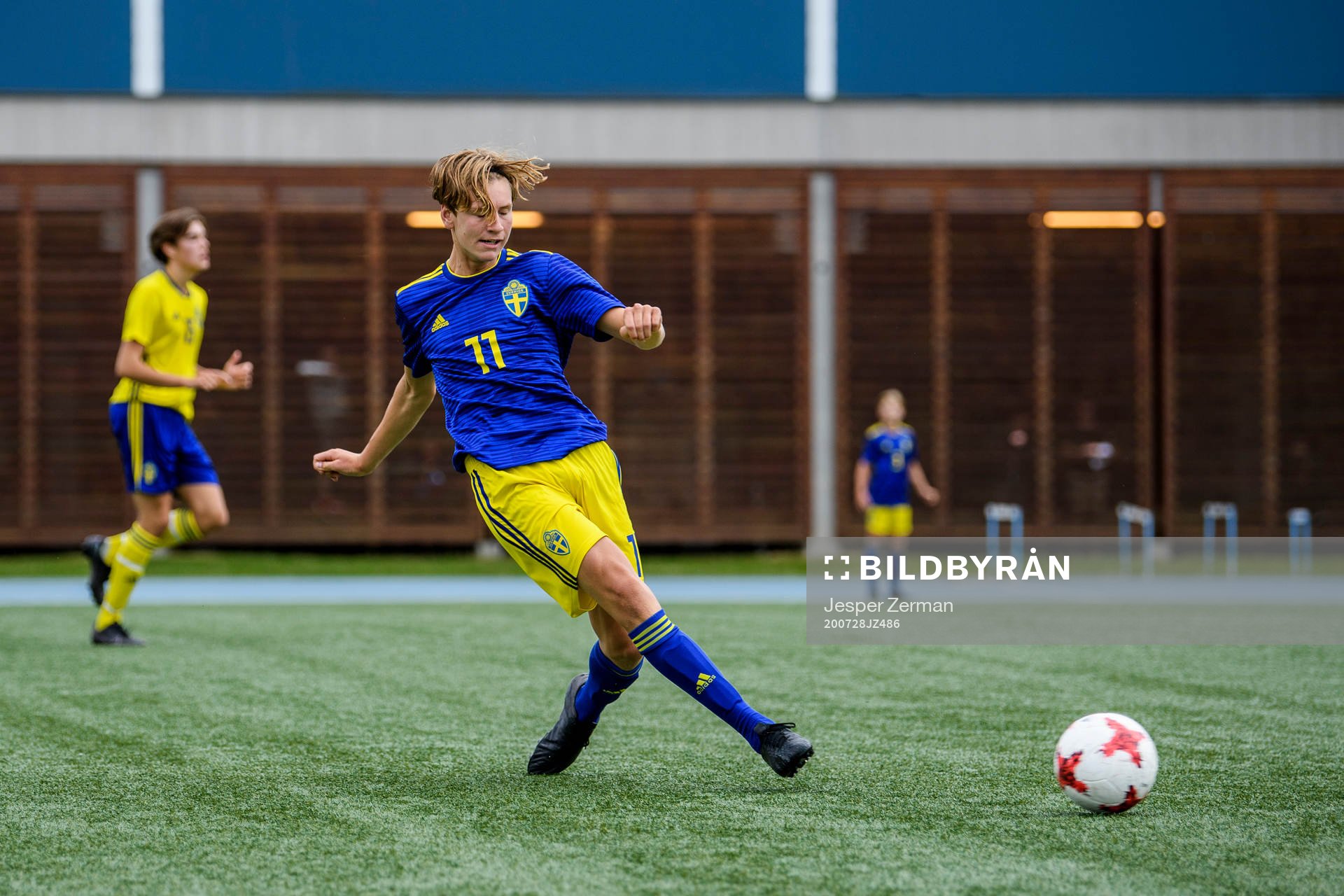 Fredrik Nissen under SvFF:s riksläger för pojkar på Bosön den 28 juli 2020 i Stockholm.