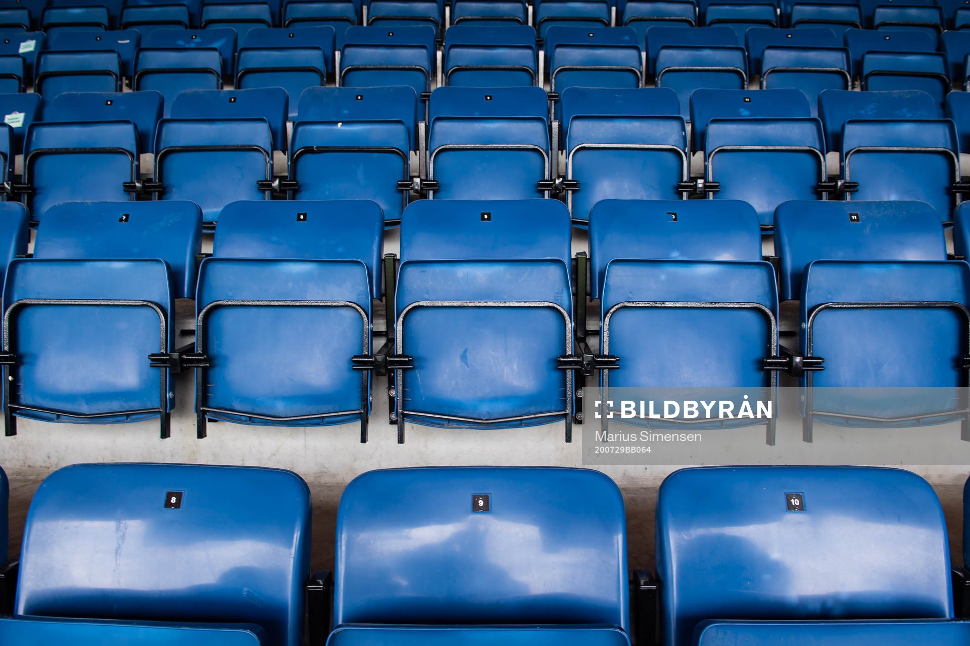 Empty seats in the stands at Color Line Stadion