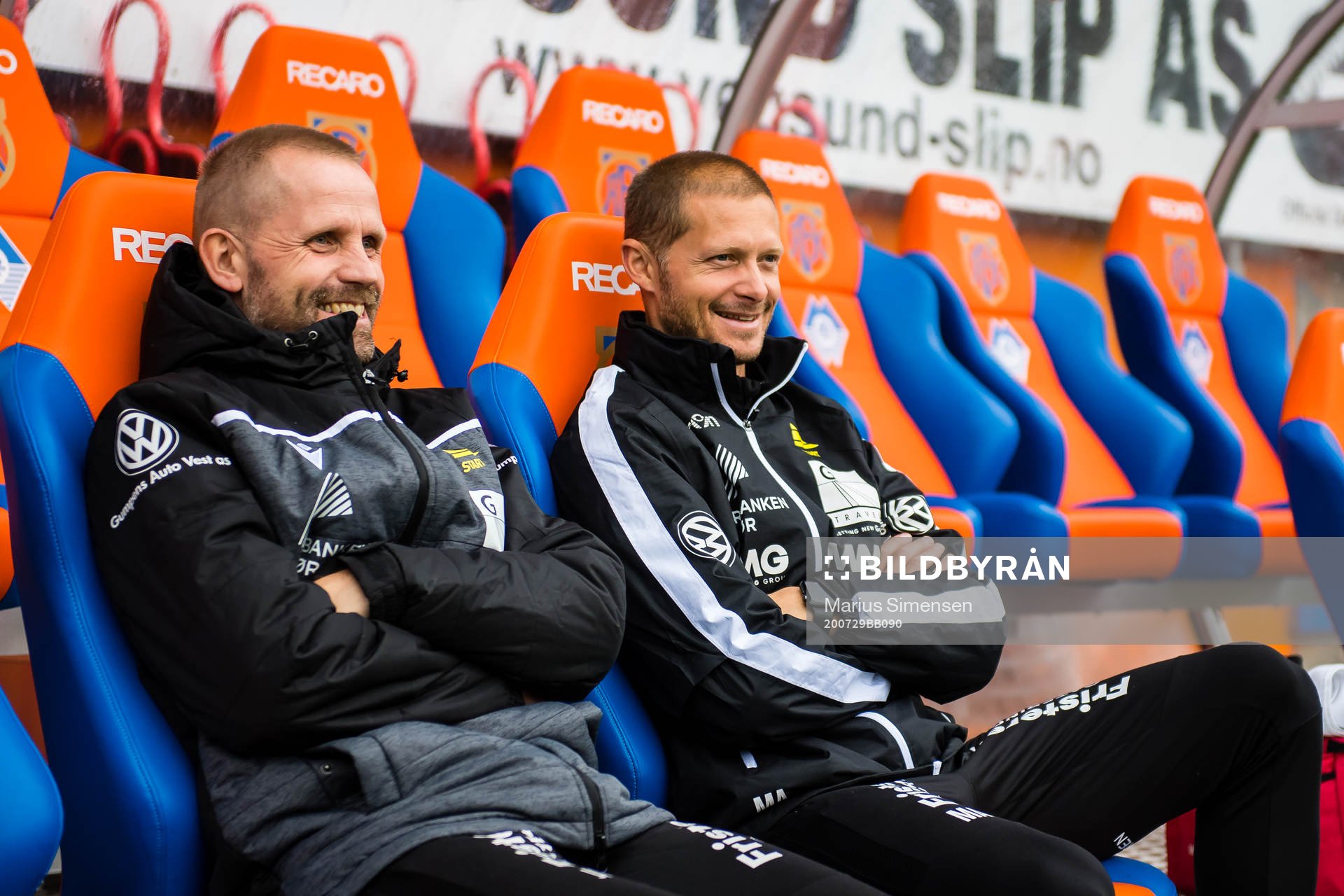 Joey Hardarson, head coach of Start, and Mattias Andersson,