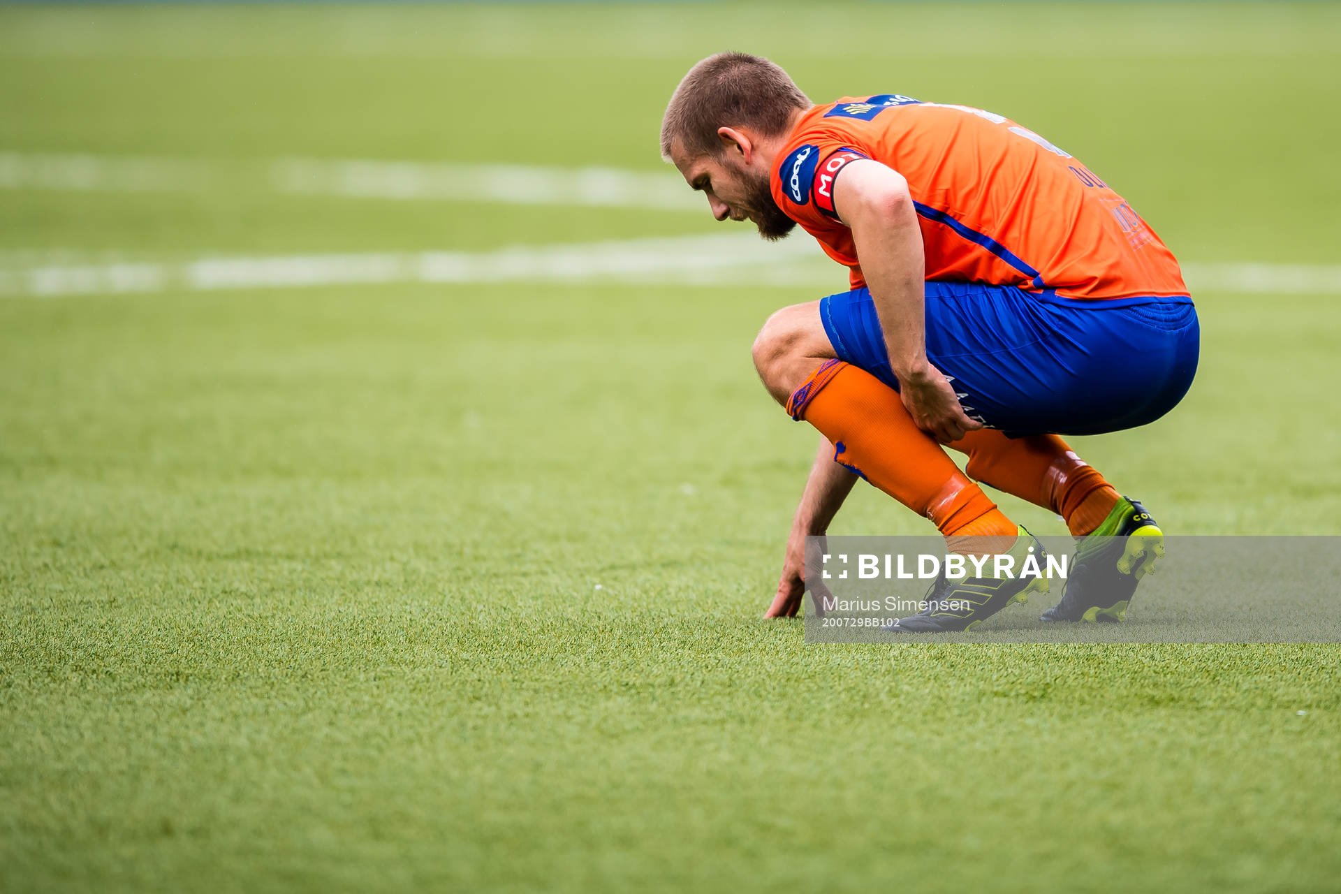 Oddbjørn Lie of Aalesund looks dejected