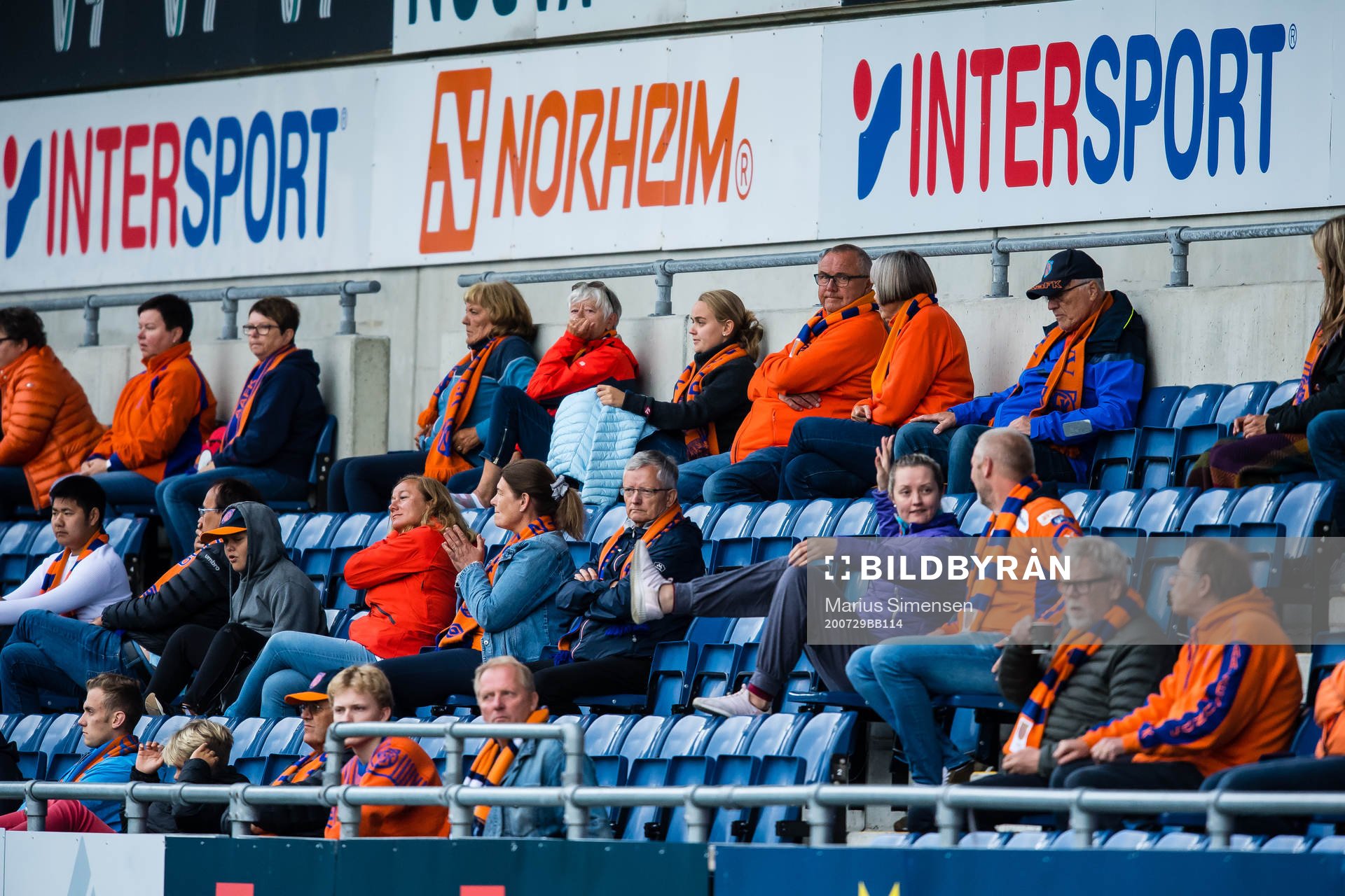 Spectators in the stands