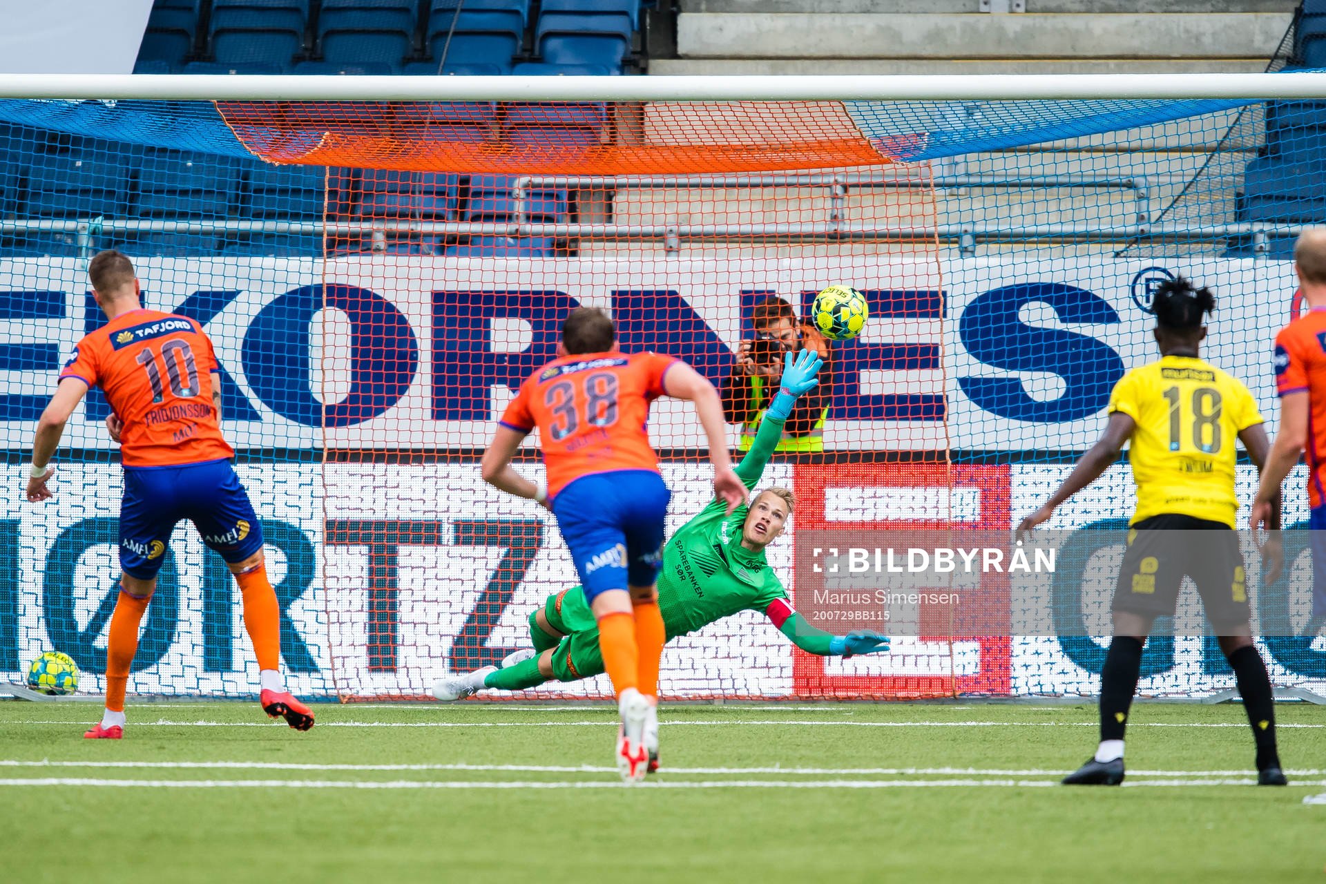 Holmbert Aron Briem Fridjonsson of Aalesund scores the 2-2