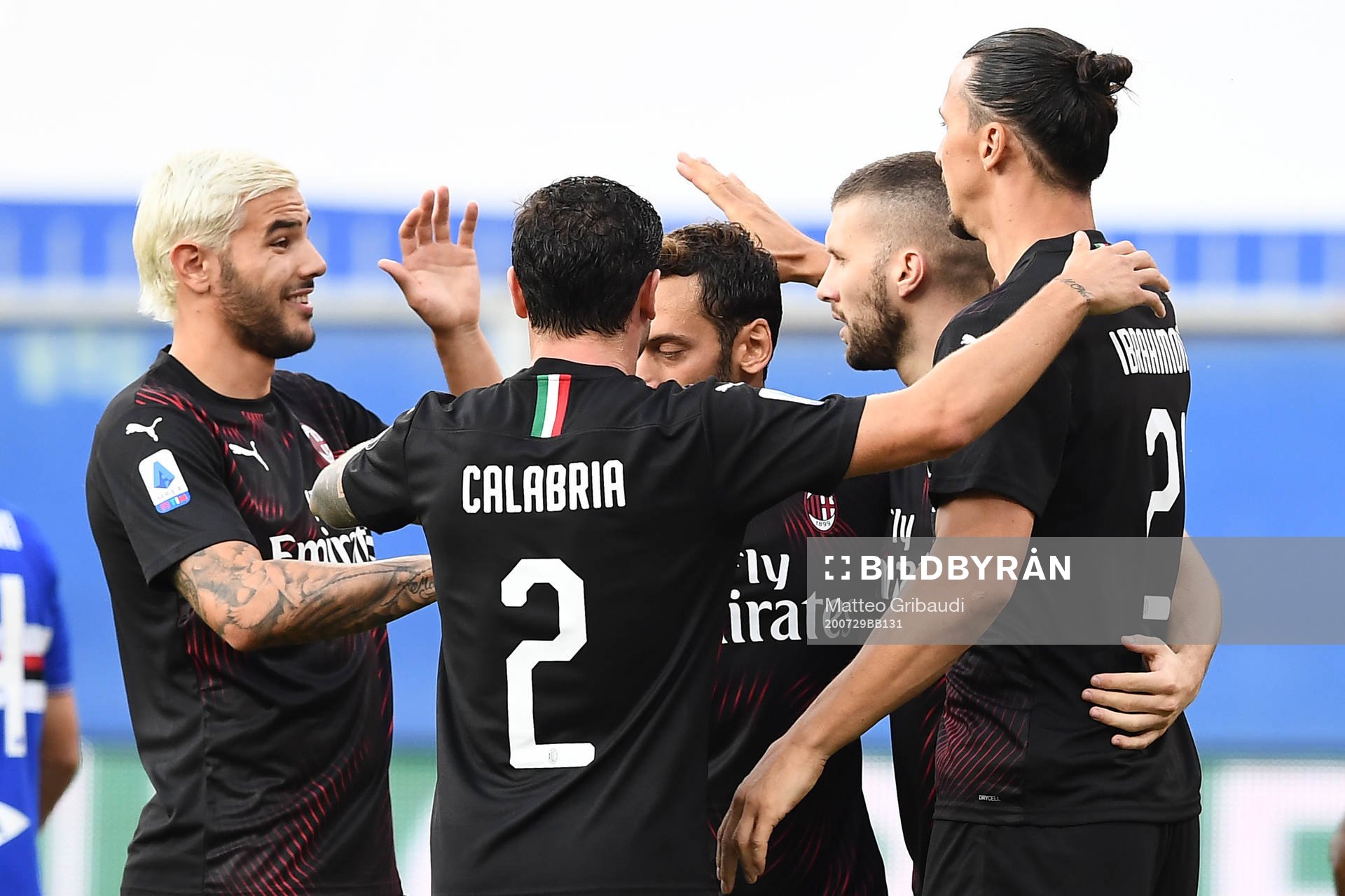 Zlatan Ibrahimovic of AC Milan celebrates