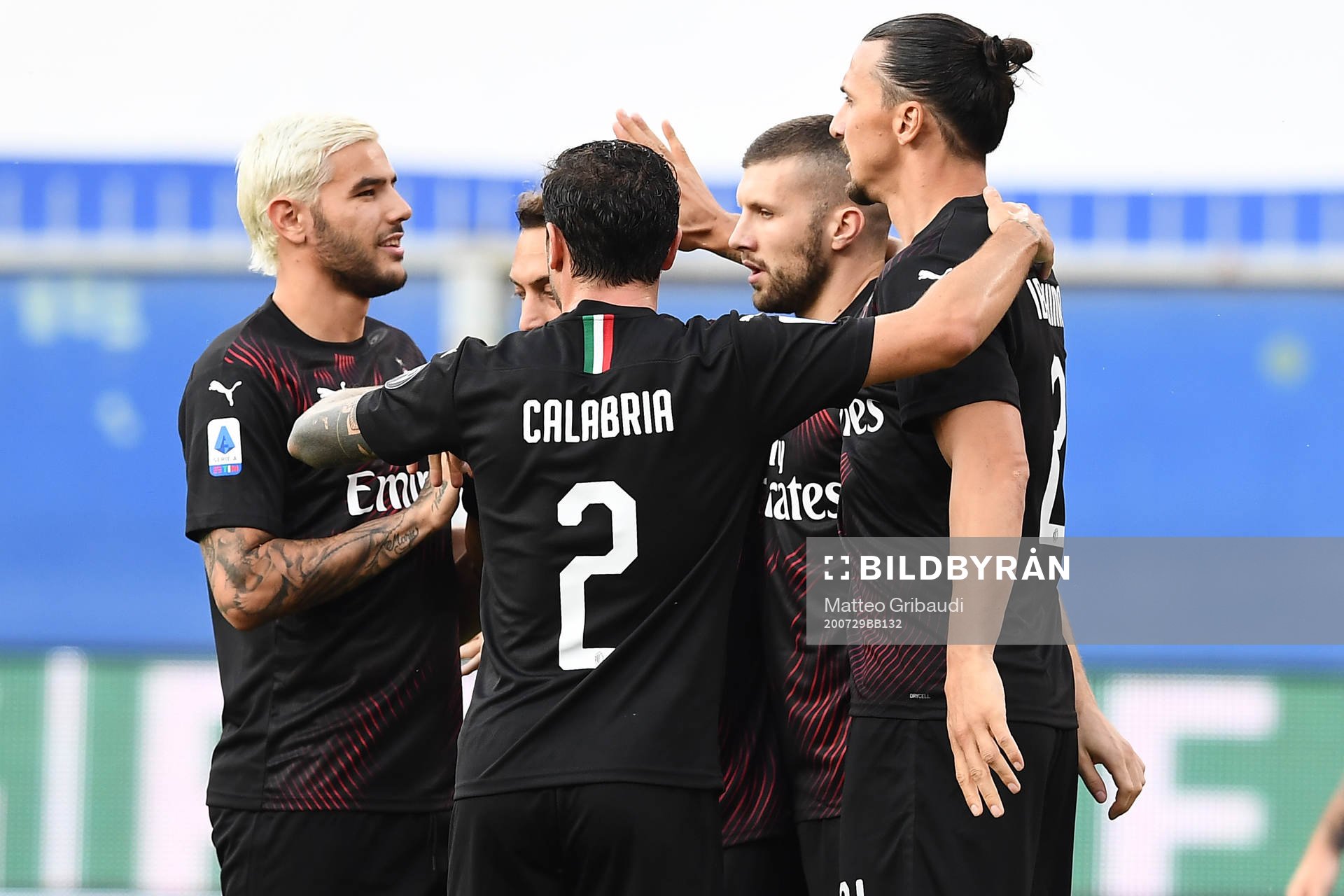 Zlatan Ibrahimovic of AC Milan celebrates