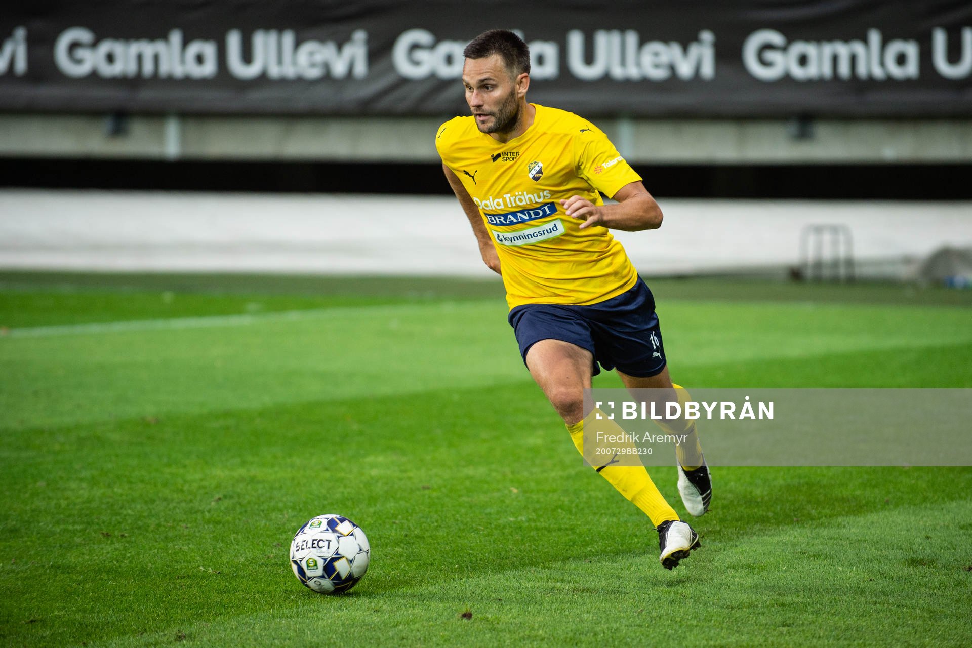 Ljungskiles Johannes Vall under fotbollsmatchen i Superettan mellan GAIS och Ljungskile den 29 juli 2020 i Göteborg.