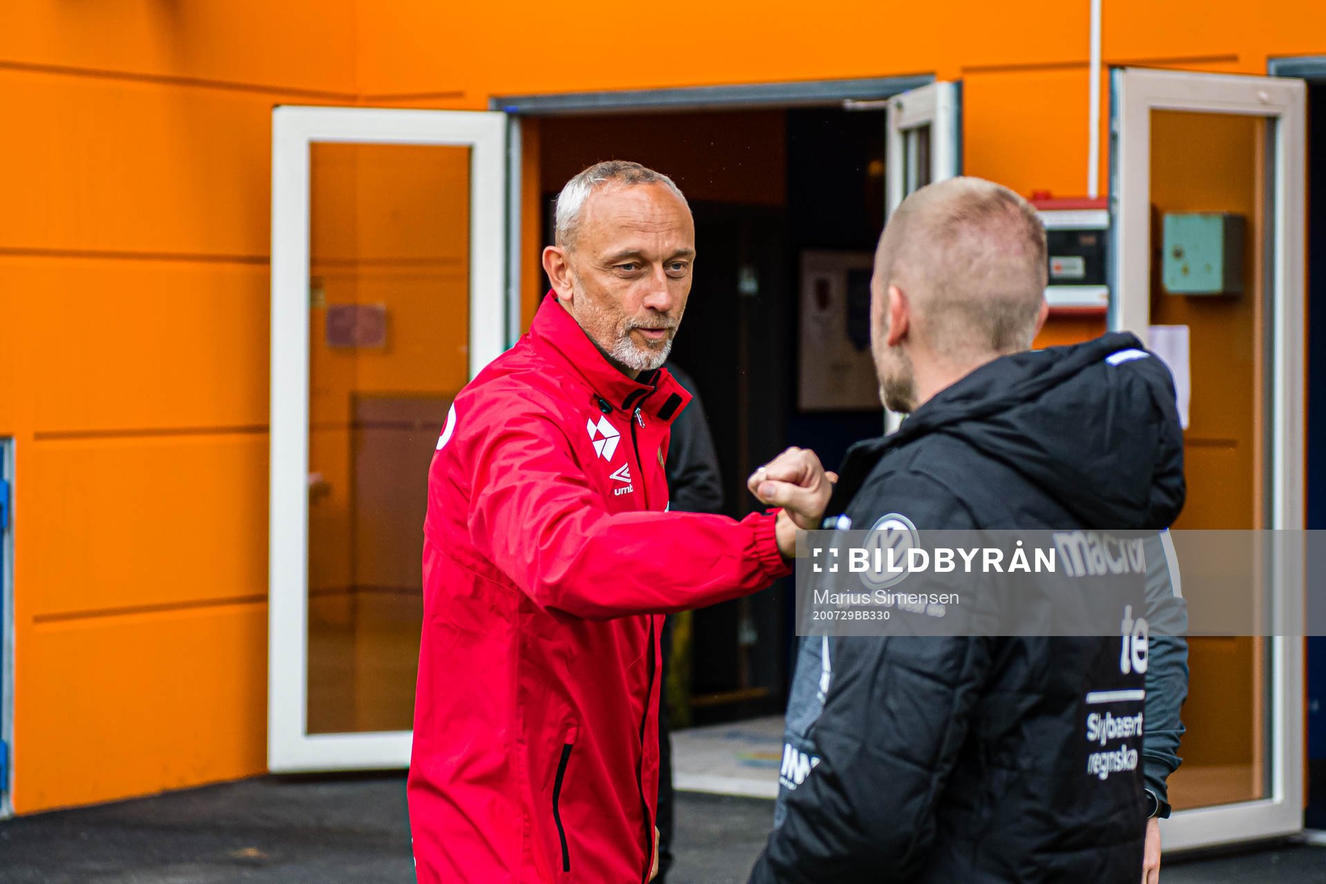 Lars Bohinen, head coach of Aalesund, and Joey Hardarson,