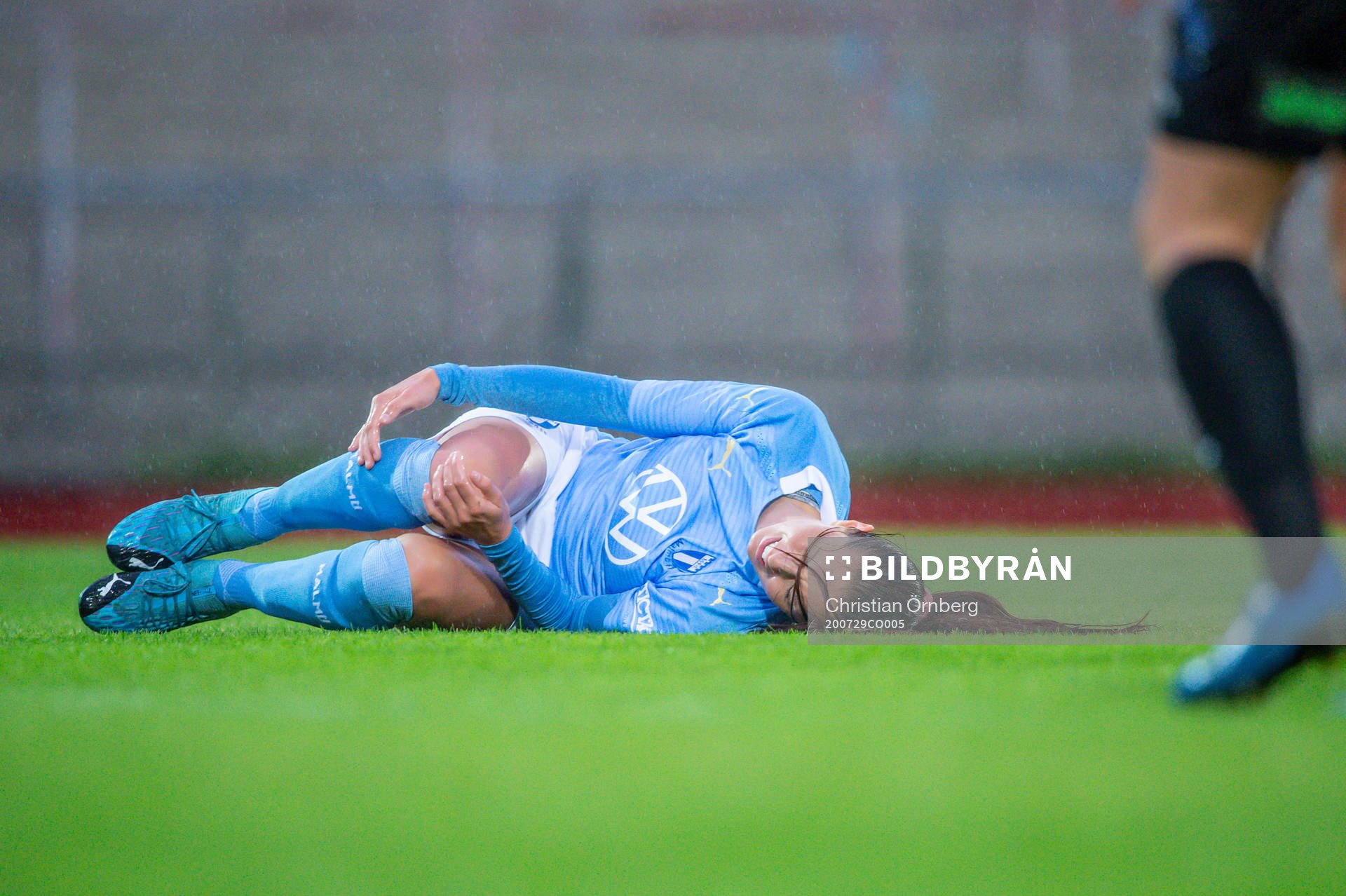 Malmö FFs Malin Gunnarsson grinar illa