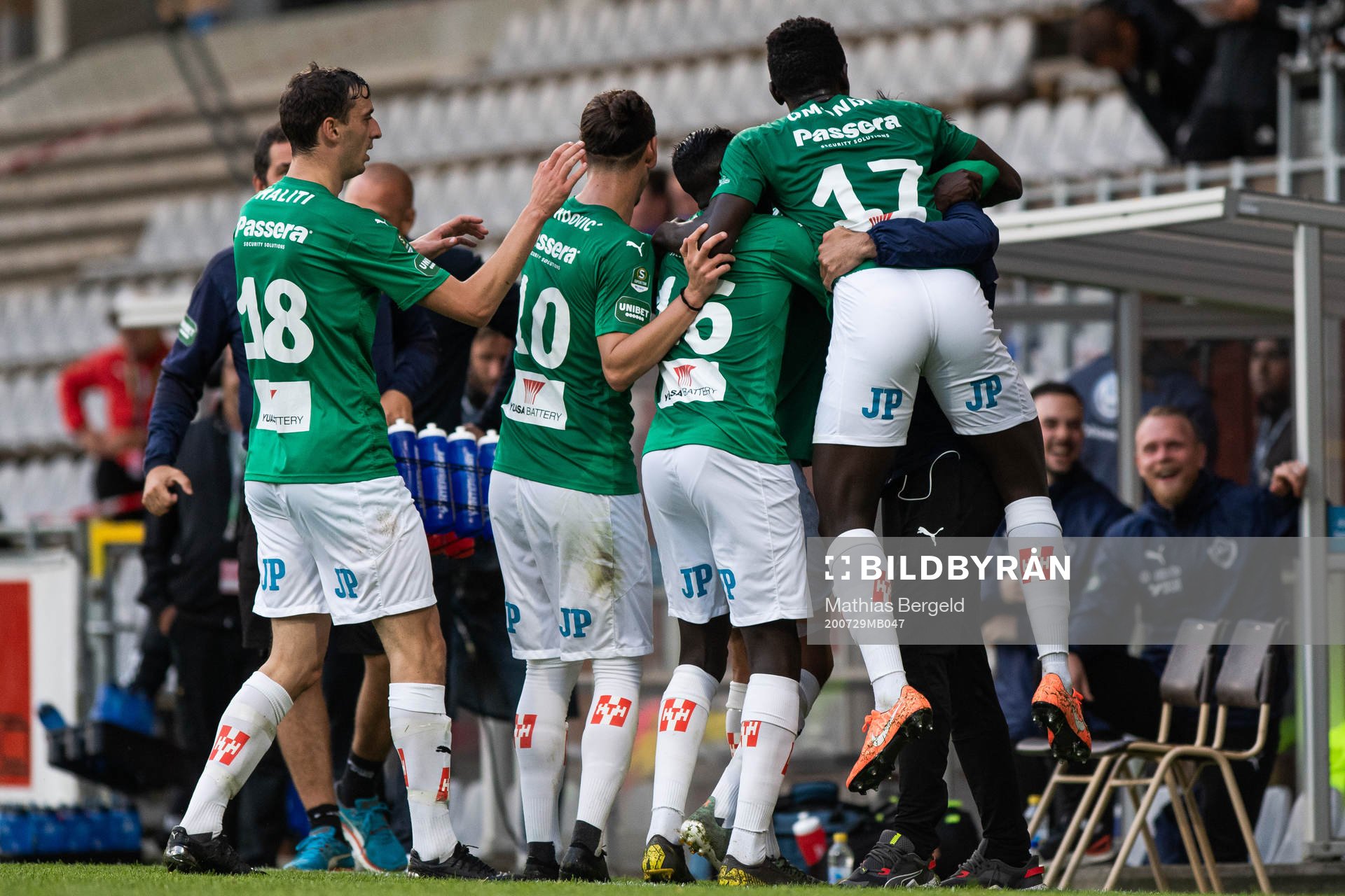 Jönköpings Jetmir Haliti, Edin Hamidovic , Pa Konate  och