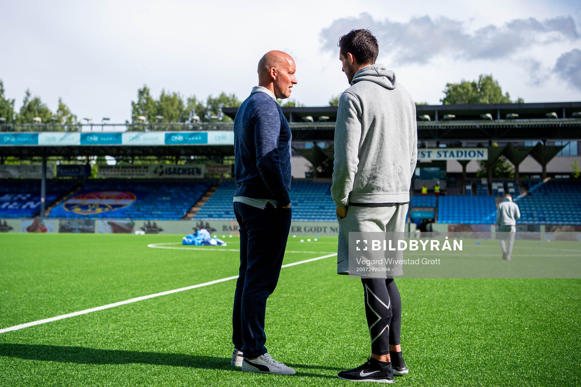 Henrik Pedersen, head coach of Strømsgodset, and Daniel