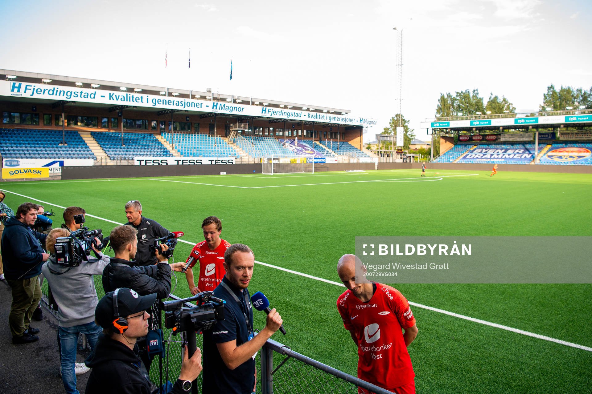 Lars Arne Nilsen, head coach of Brann, Fredrik Haugen and
