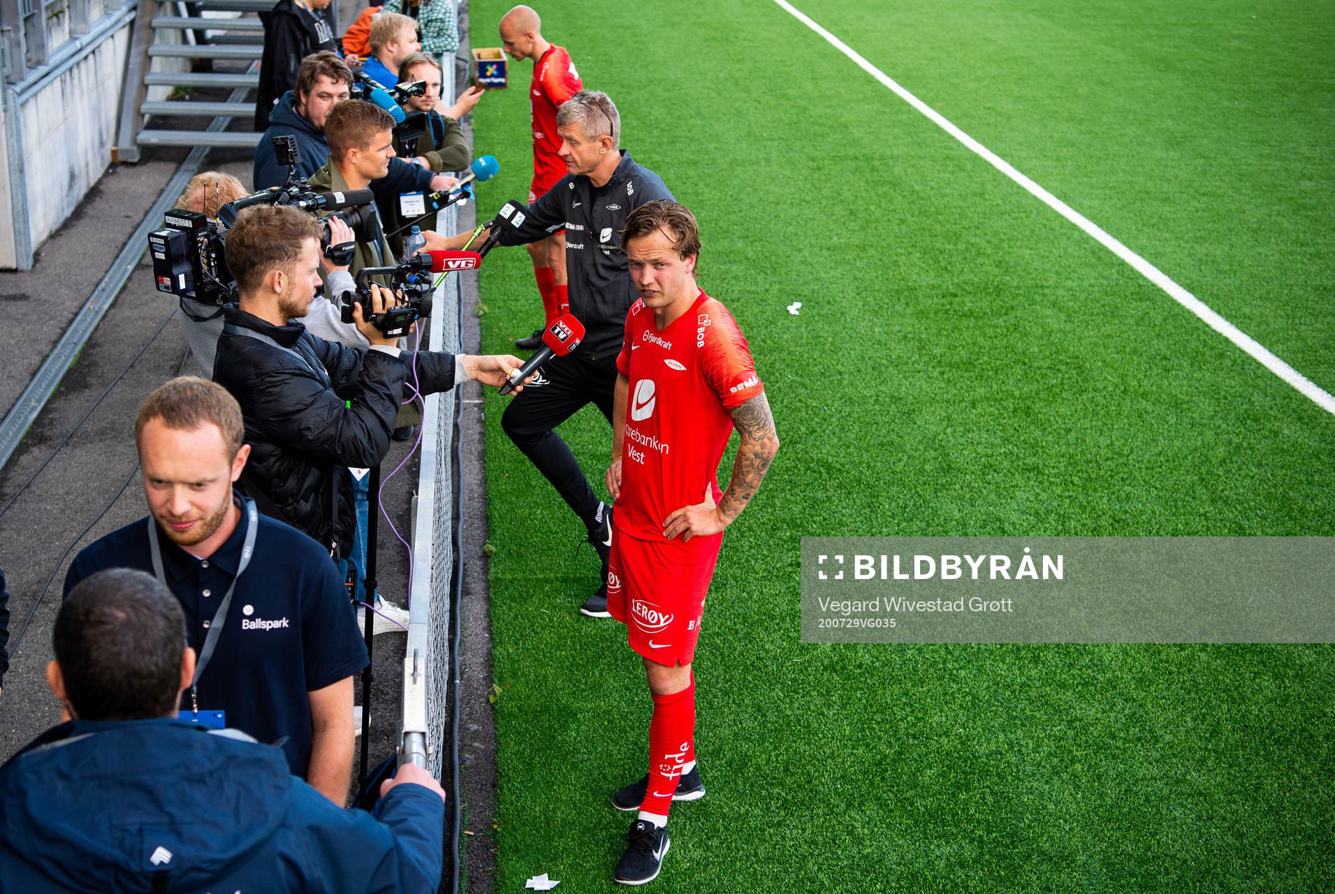 Lars Arne Nilsen, head coach of Brann, and Fredrik Haugen
