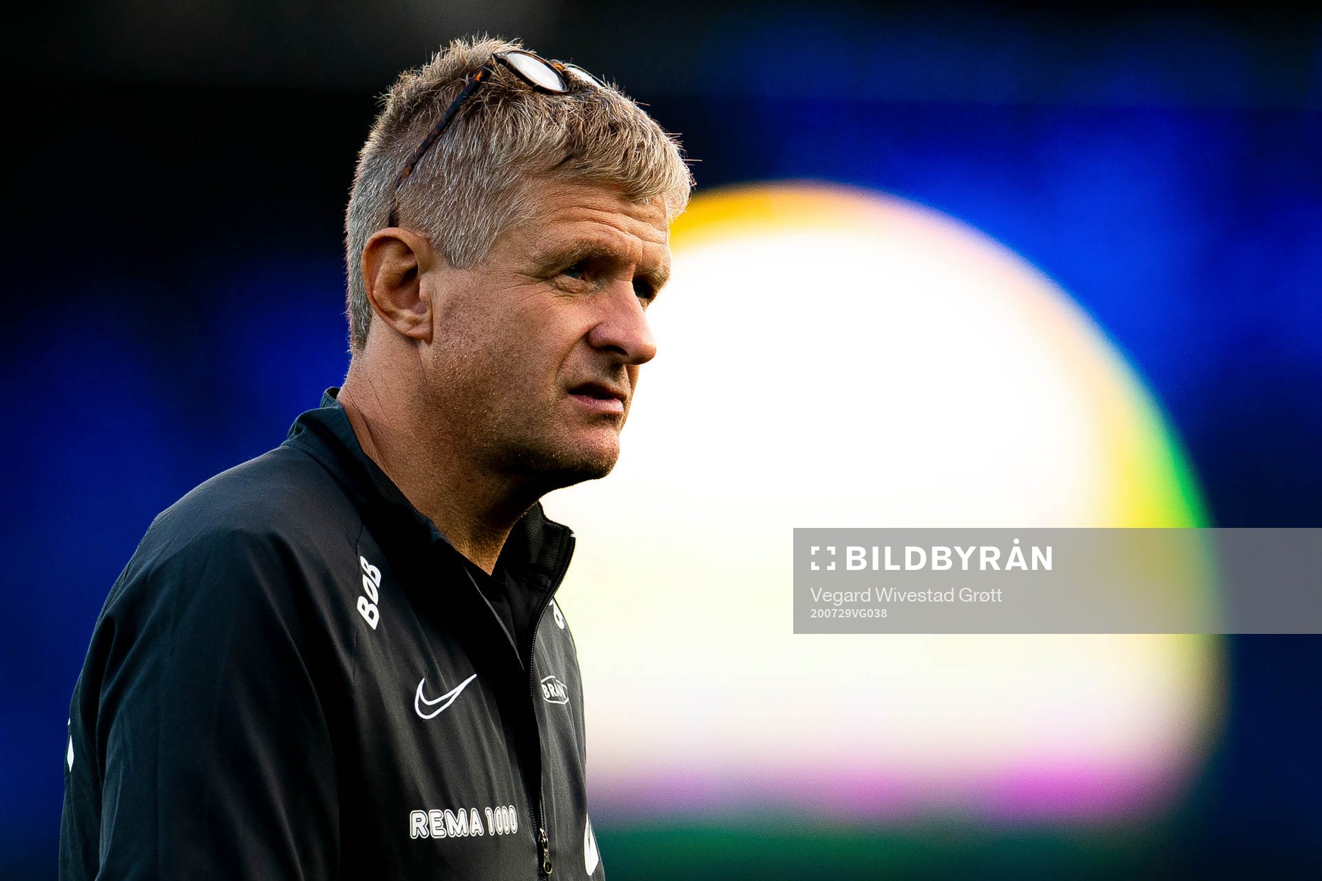 Lars Arne Nilsen, head coach of Brann, looks dejected