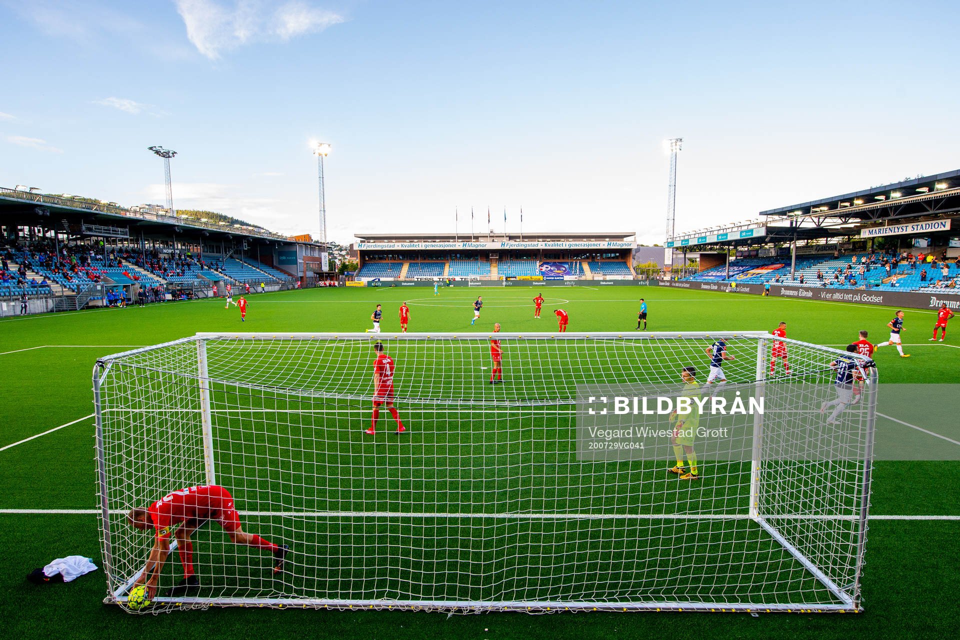 Kristoffer Barmen and goalkeeper Håkon Opdal of Brann look