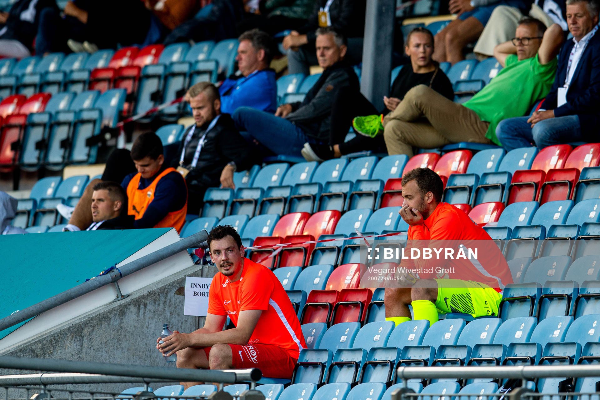 Vegard Forren and goalkeeper Markus Olsen Pettersen of