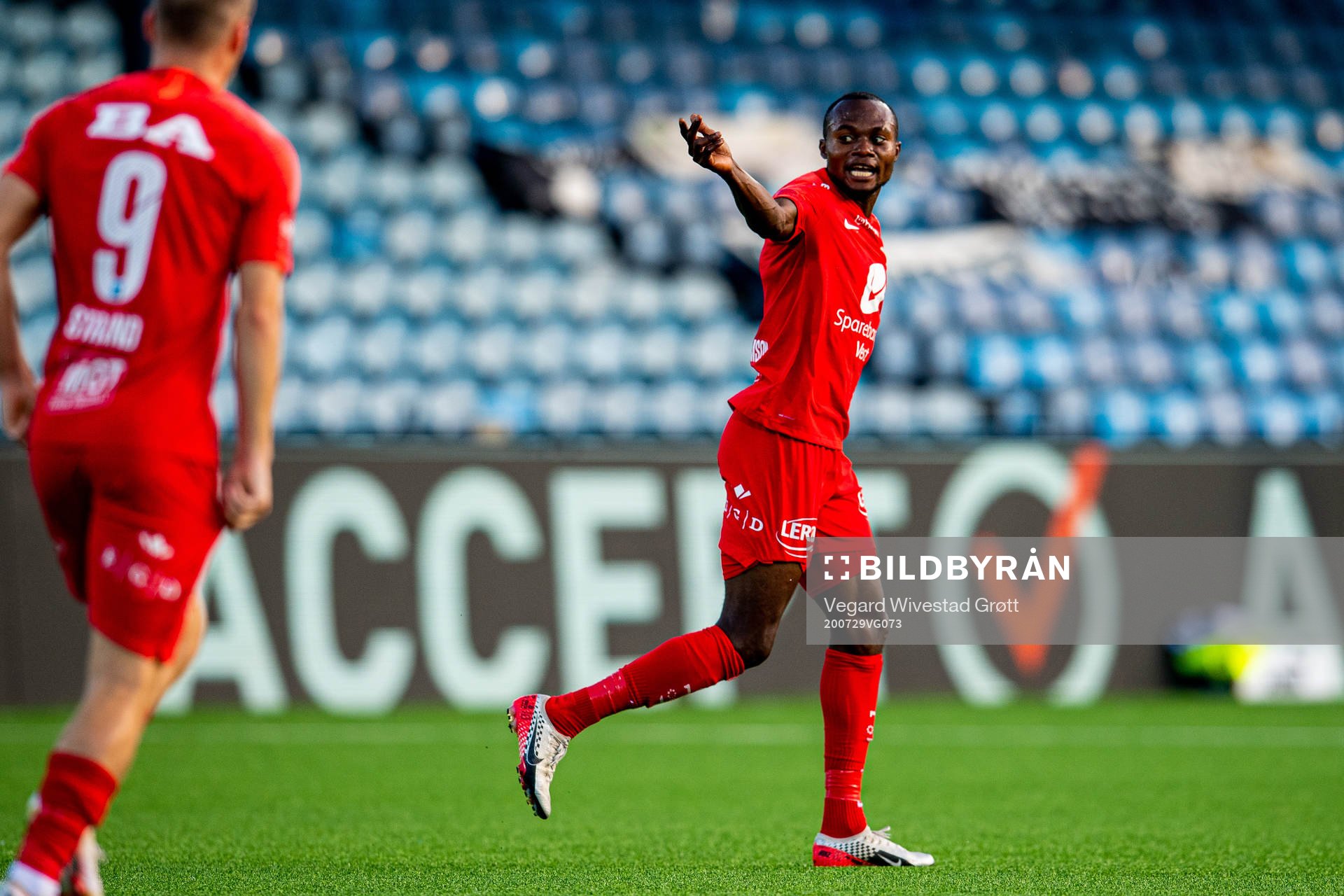 Gilbert Koomson of Brann celebrates