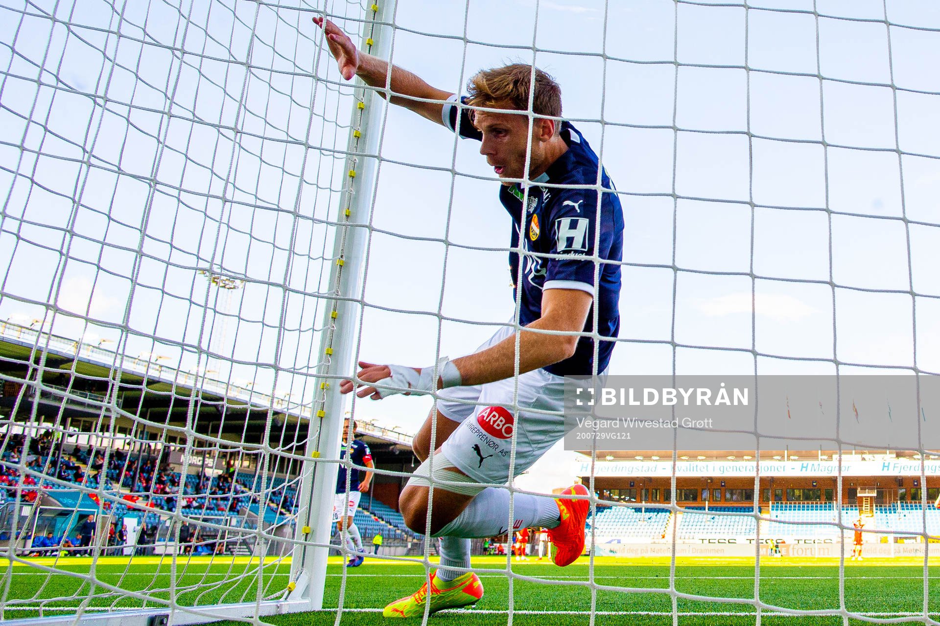 Niklas Gunnarsson of Strømsgodset clears the ball
