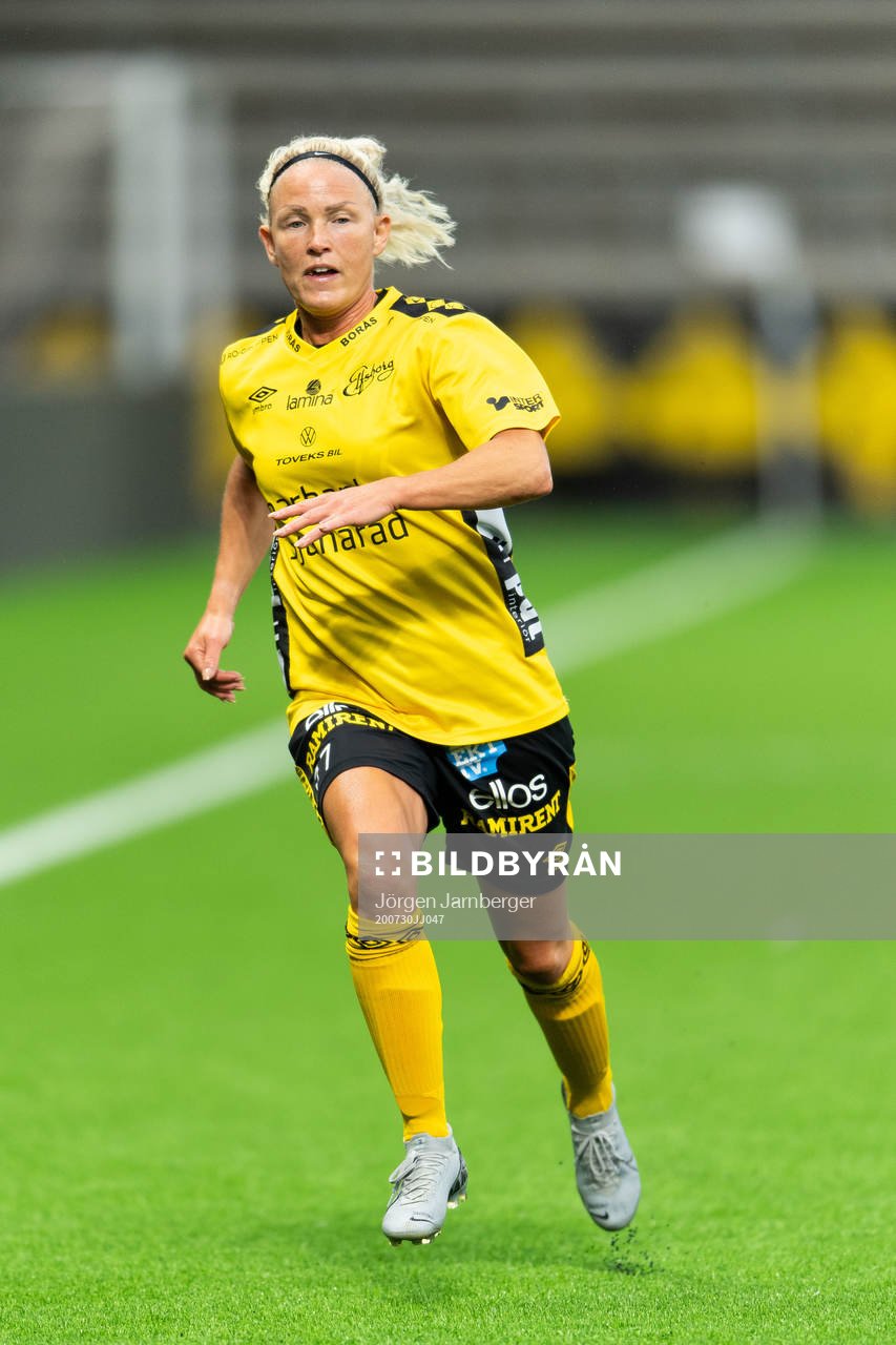 Elfsborgs Sara Jardving under träningsmatchen i fotboll mellan Elfsborg och Nittorp den 30 juli 2020 i Borås.
