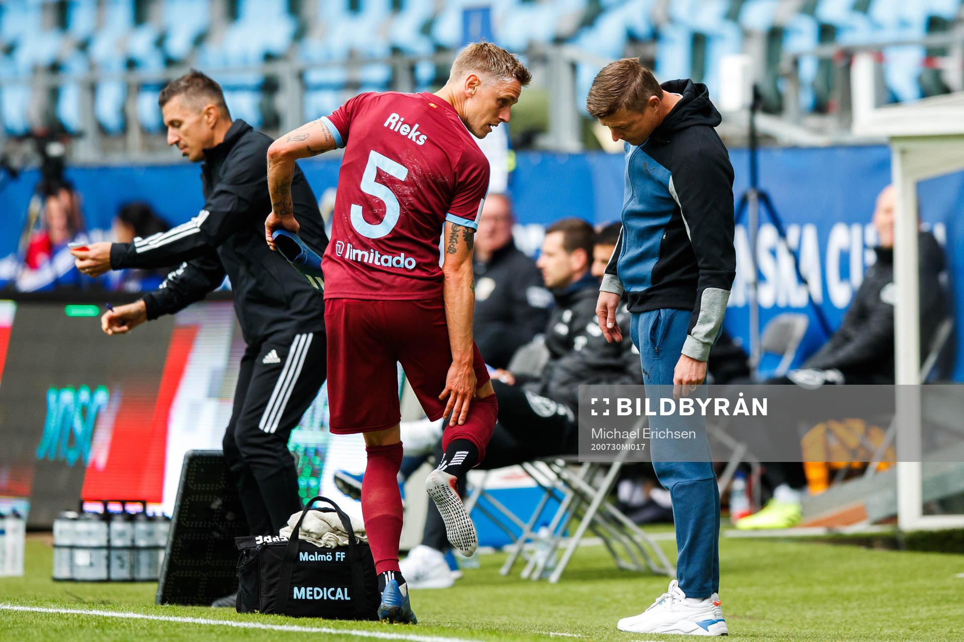 Malmö FFs Sören Rieks och tränare Jon Dahl Tomasson
