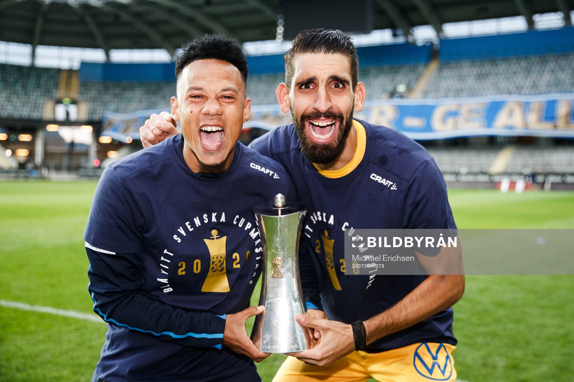 IFK Göteborgs Tobias Sana och målvakt Ioannis Anestis