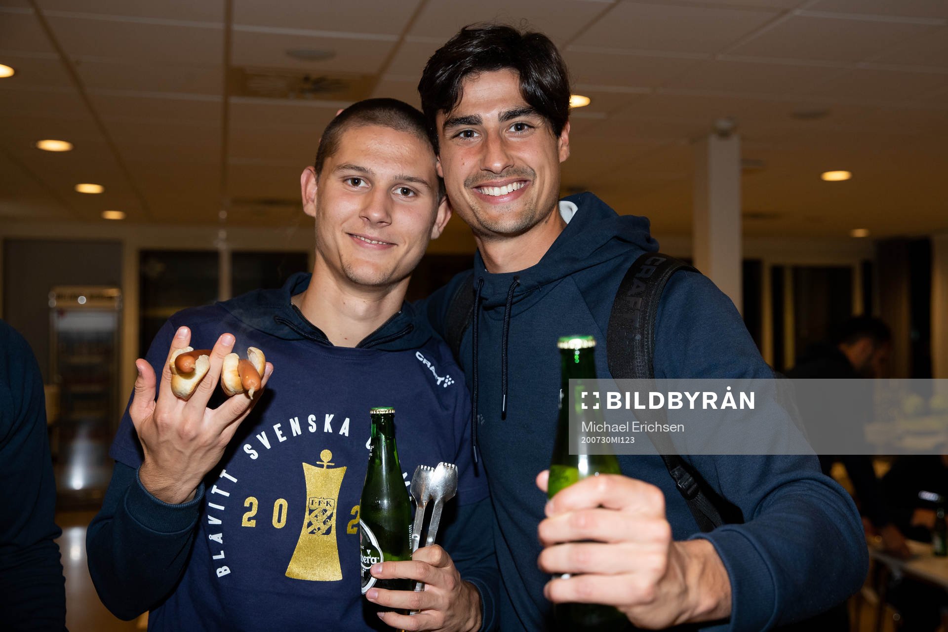 IFK Göteborgs Rasmus Wikström och målvakt Tom Amos