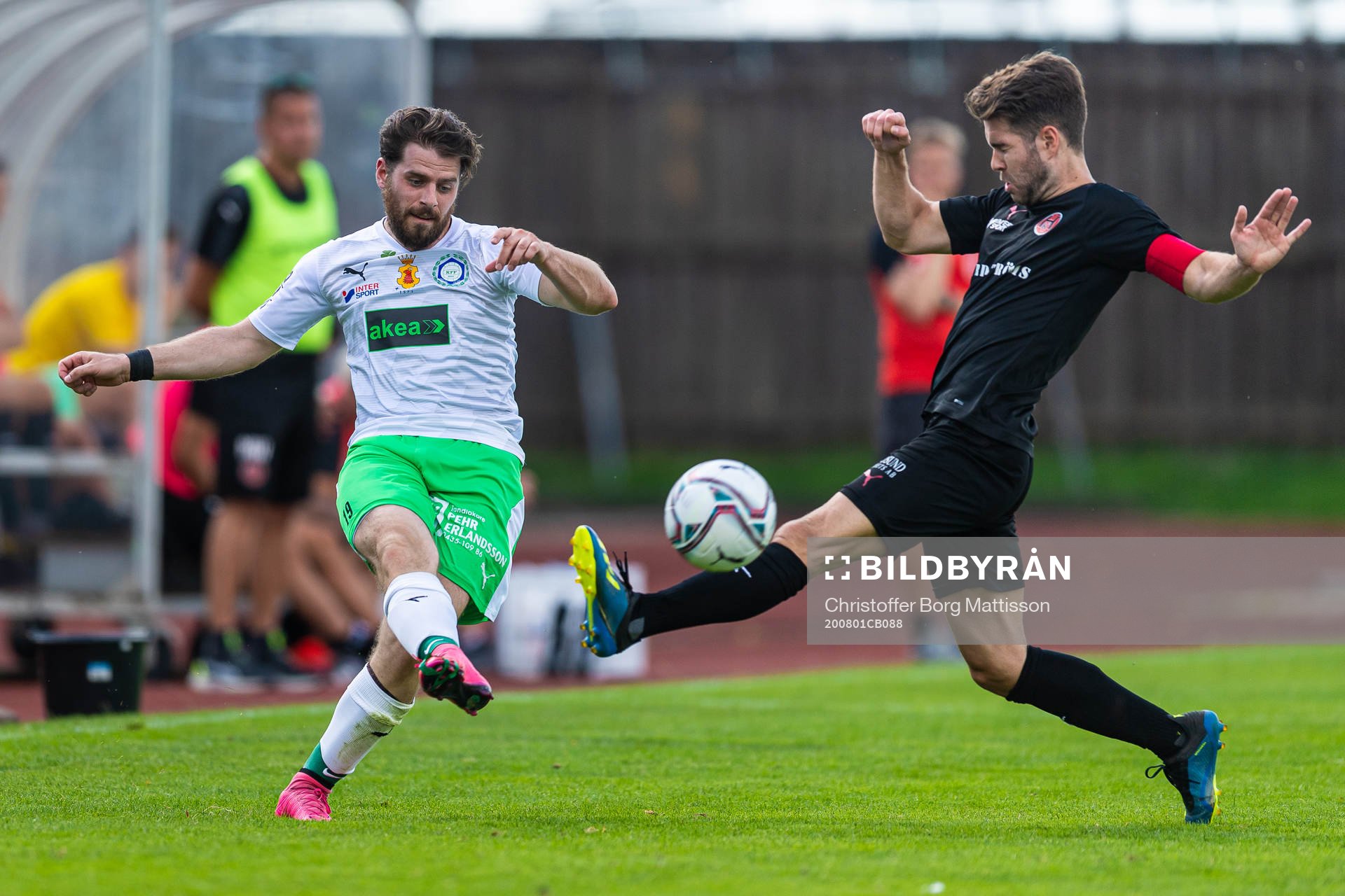 Klippans Aleksandar Stankovic mot Hittarps Edis Agelius