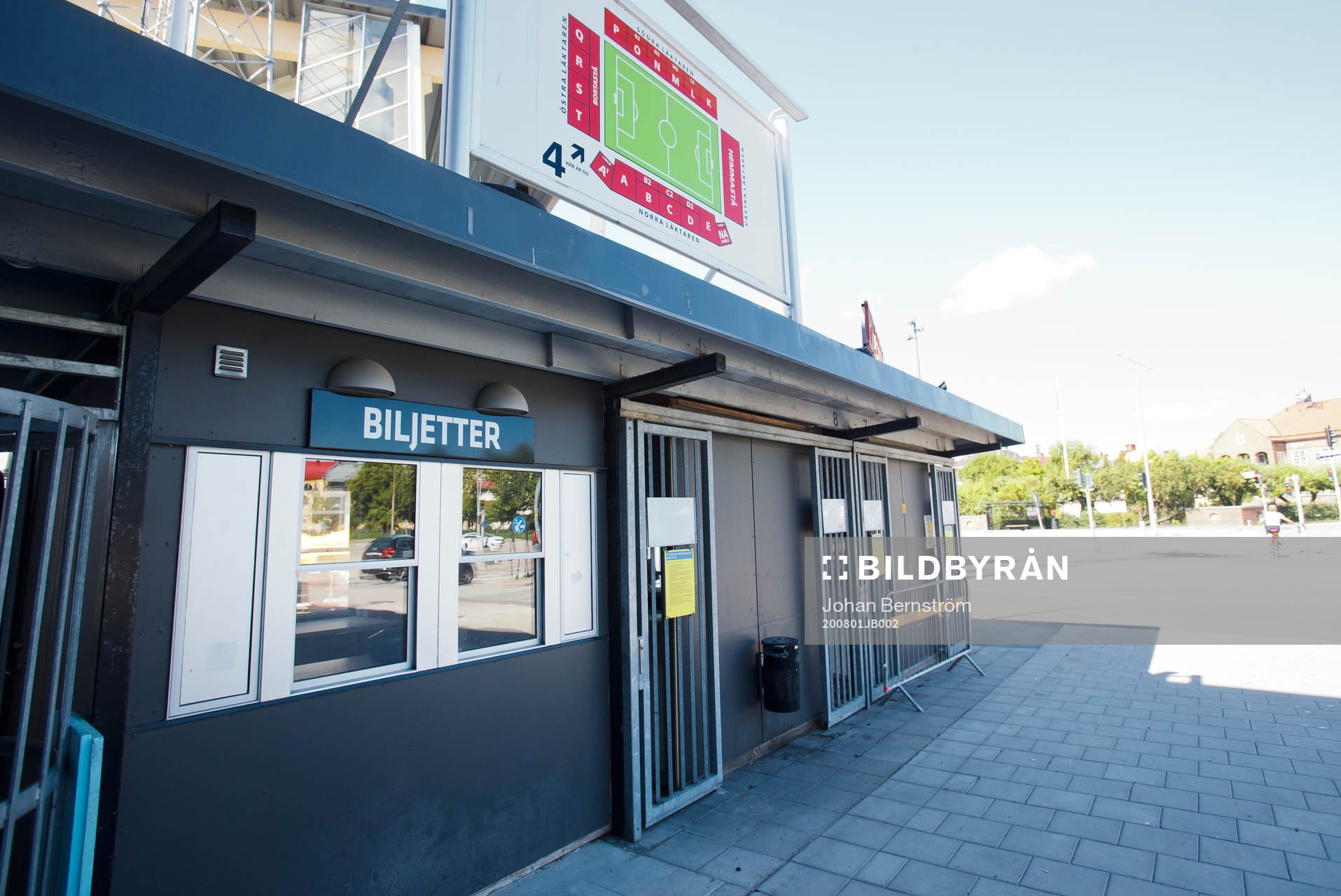 Biljettluckan utanför Behrn Arena