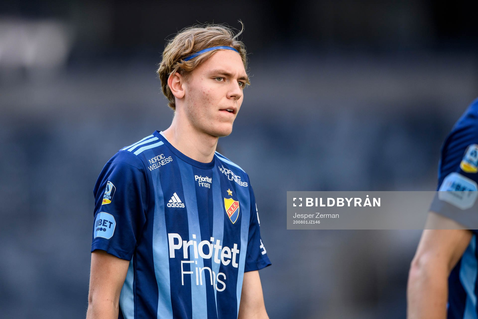 Djurgårdens Melker Jonsson efter fotbollsmatchen i Allsvenskan mellan Djurgården och Häcken den 1 augusti 2020 i Stockholm.