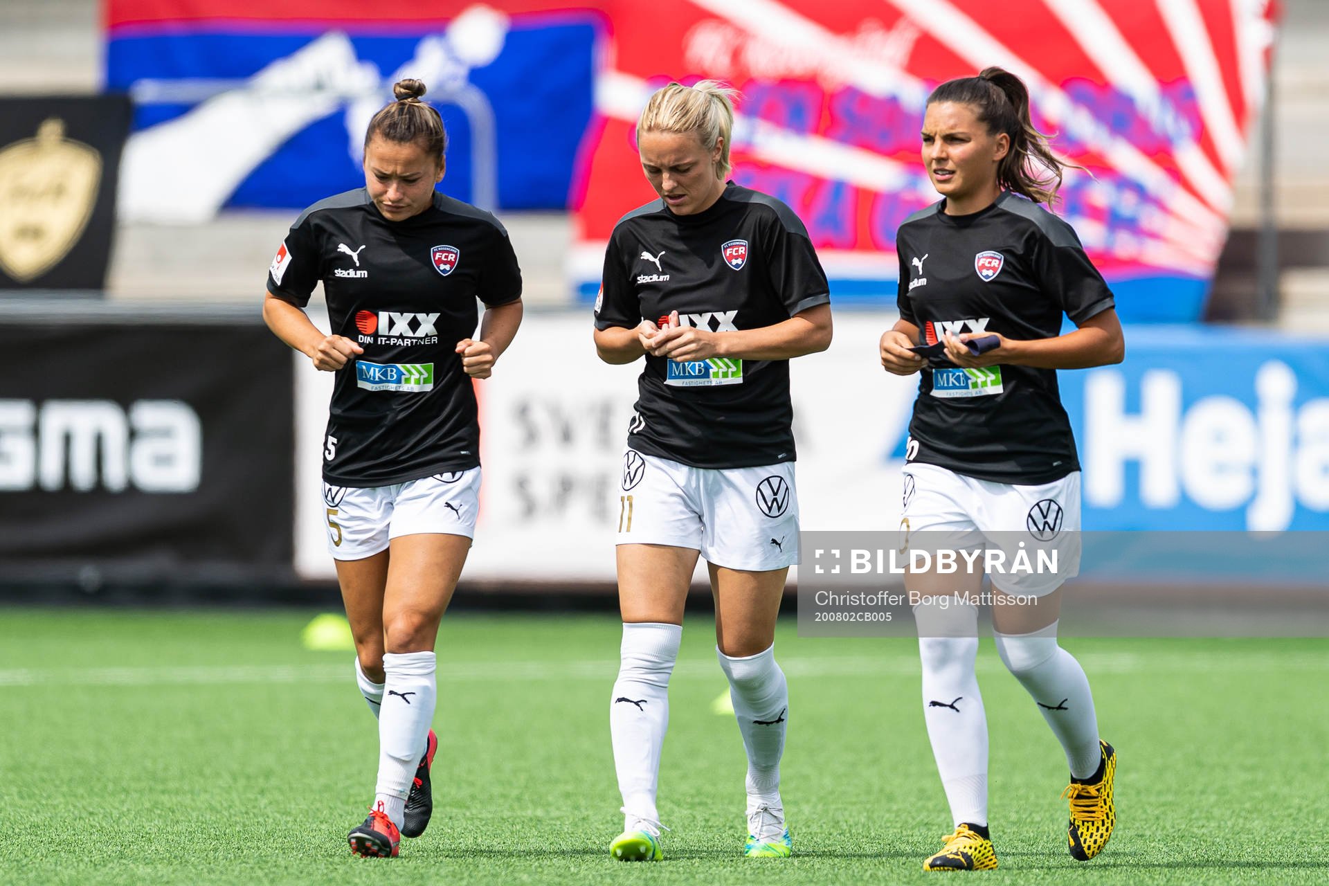 Rosengårds Alexandra Lowe Riley, Mimmi Larsson och Johanna