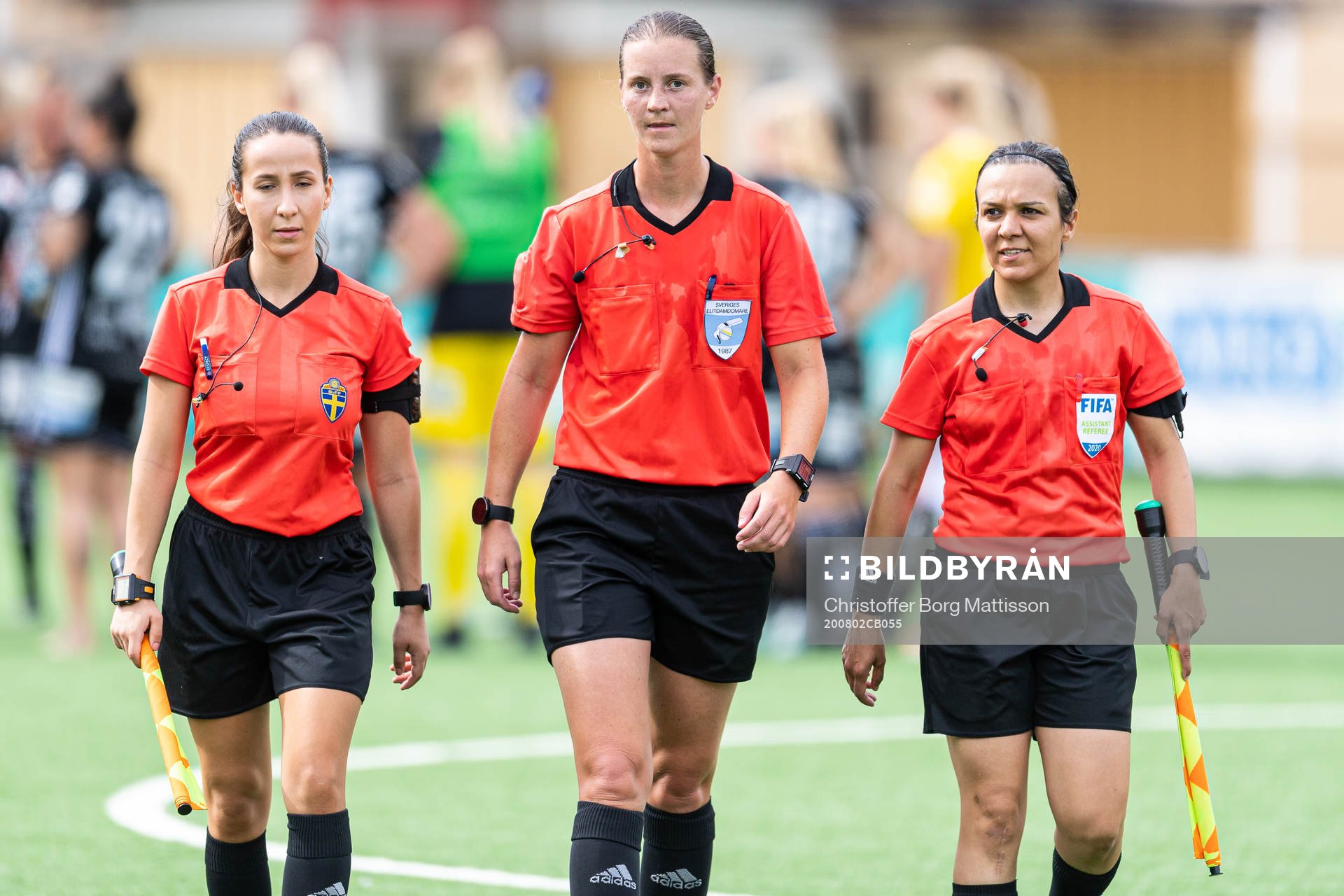 Domarna Selma Griberg, Lovisa Johansson och Jilan Taher