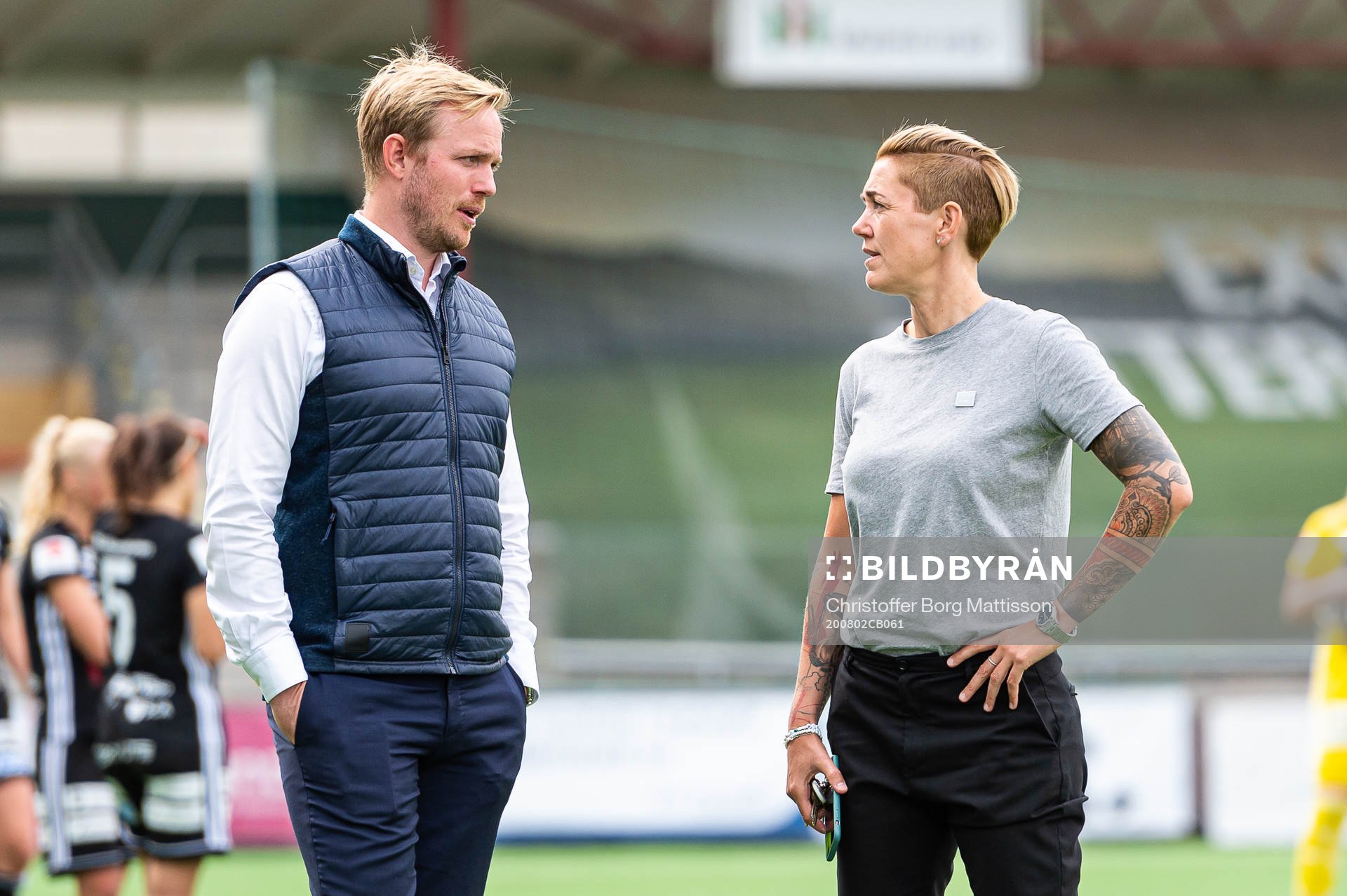 Rosengårds tränare Jonas Eidevall och sportchef Therese
