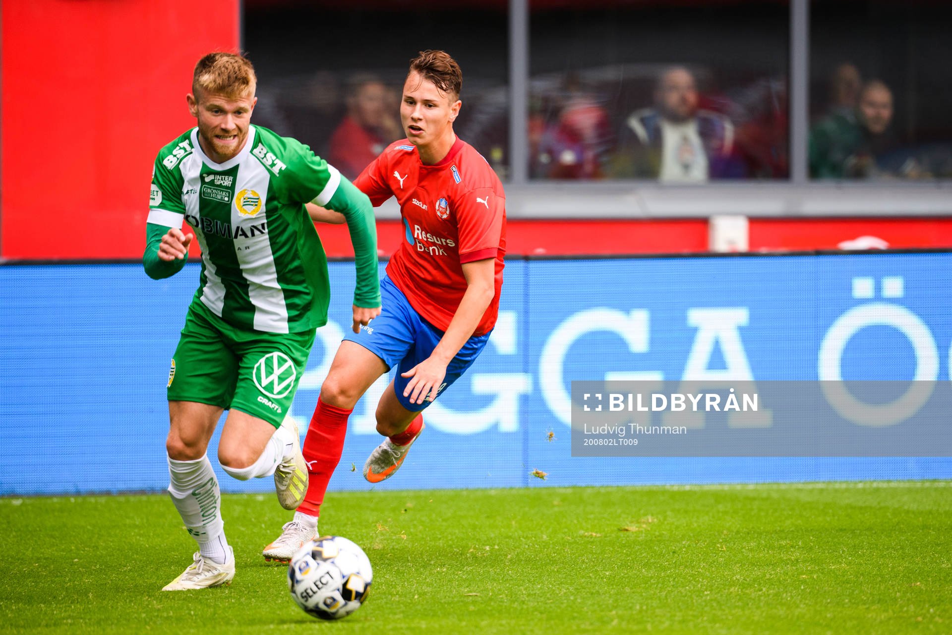 Hammarbys Dennis Widgren och Helsingborgs Alex Timossi