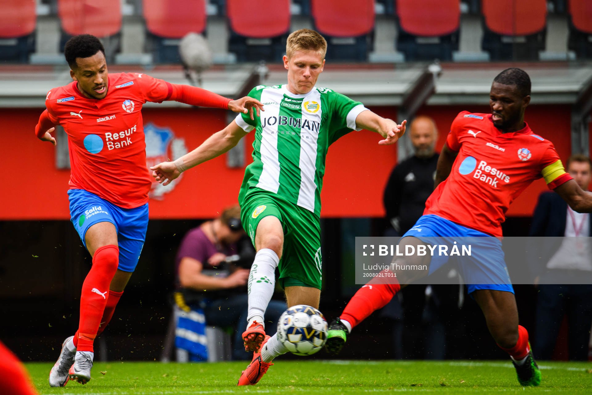 Helsingborgs Martin Olsson och Mohammed Abubakari