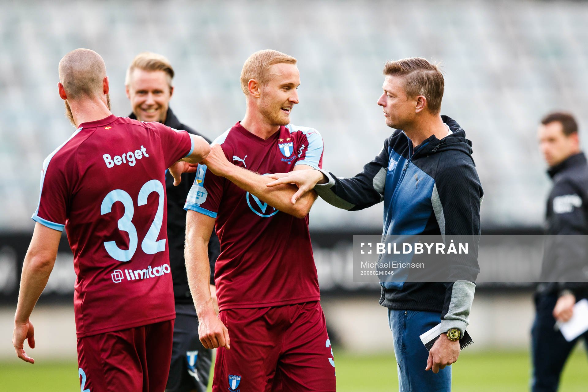 Malmö FFs Jo Inge Berget och Franz Brorsson jublar med