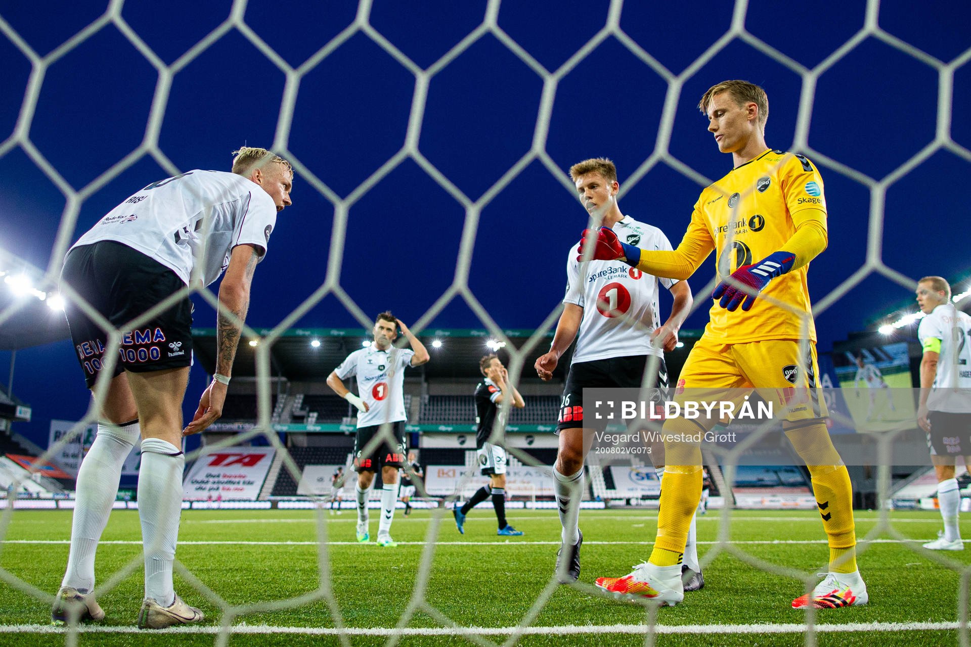 Birk Risa, Filip Jørgensen and goalkeeper Sondre Rossbach