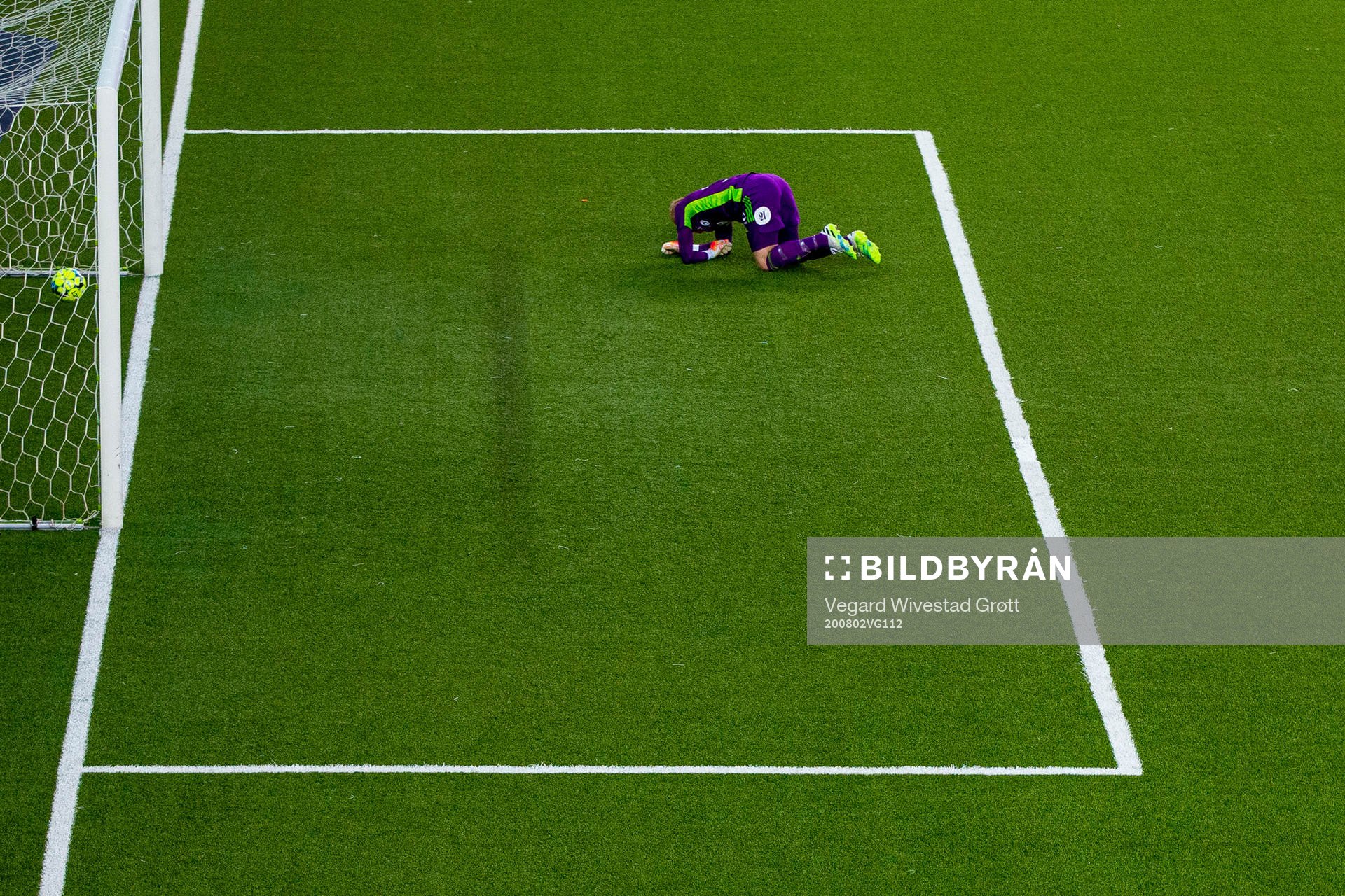 Goalkeeper Julian Faye Lund of Rosenborg looks dejected