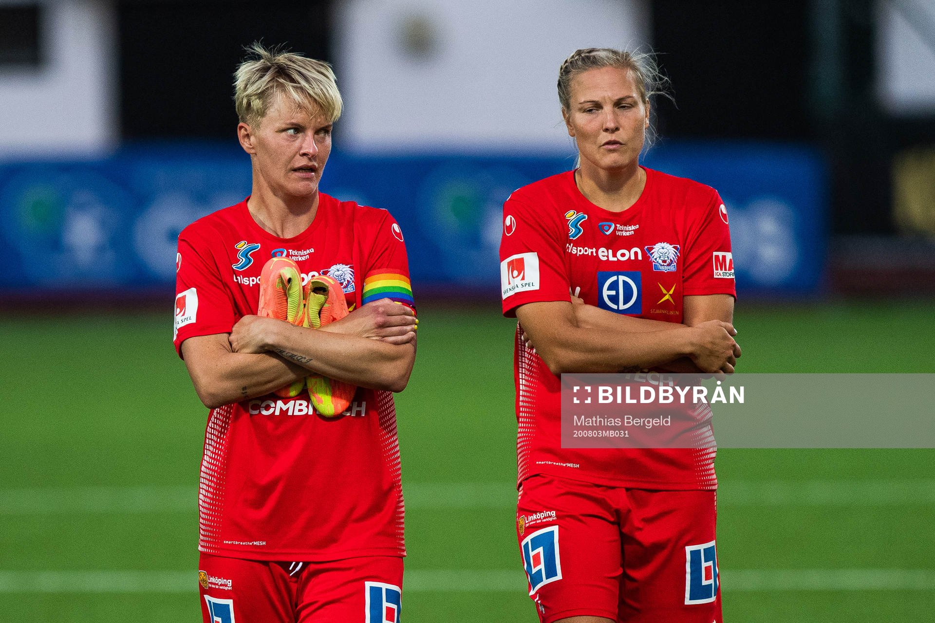 Linköpings Nilla Fischer och Lisa Hurtig deppar