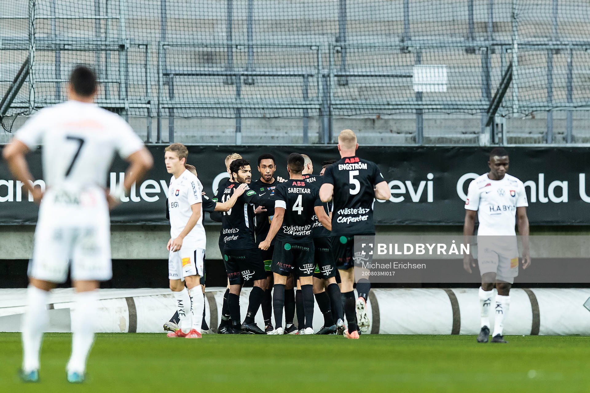 Västerås Brian Span jublar efter 1-0 under fotbollsmatchen i Superettan  mellan Örgryte och Västerås SK den 3 augusti 2020 i Göteborg.